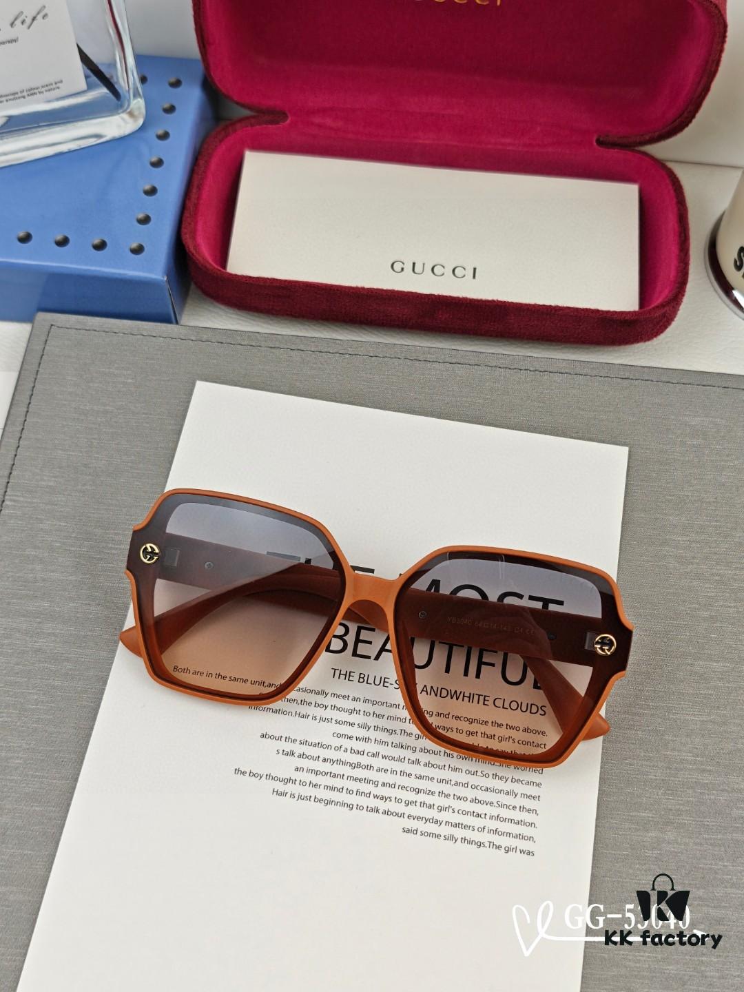 GUCCI Italy - Polarized TR Frame Sunglasses with High-Definition Resin Lenses, Lightweight and Comfortable, Model: 53040