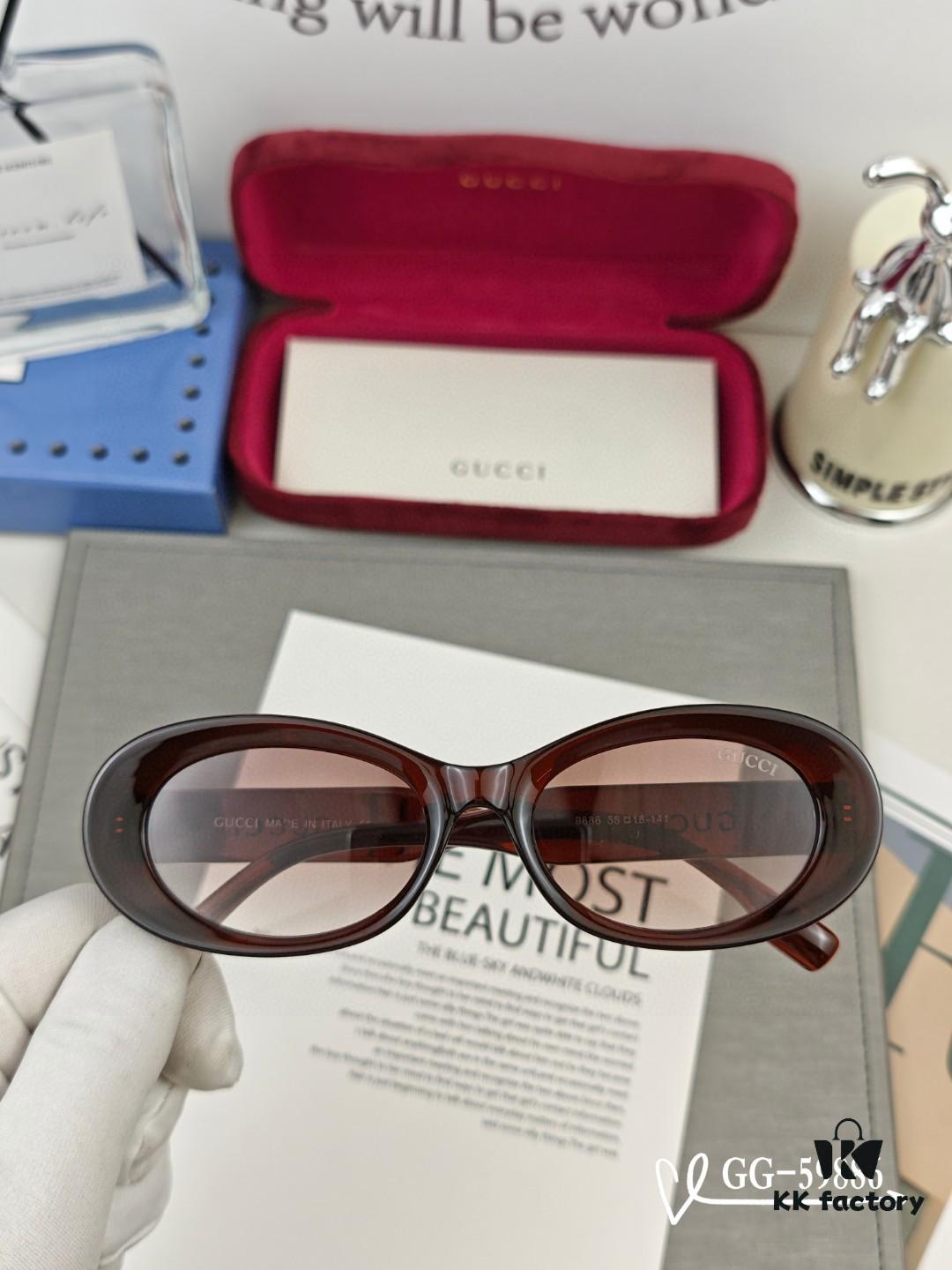 GUCCI Italy - Polarized HD Resin Lenses, Lightweight TR Frame Sunglasses, Model: 59886, Size: 57-16-148