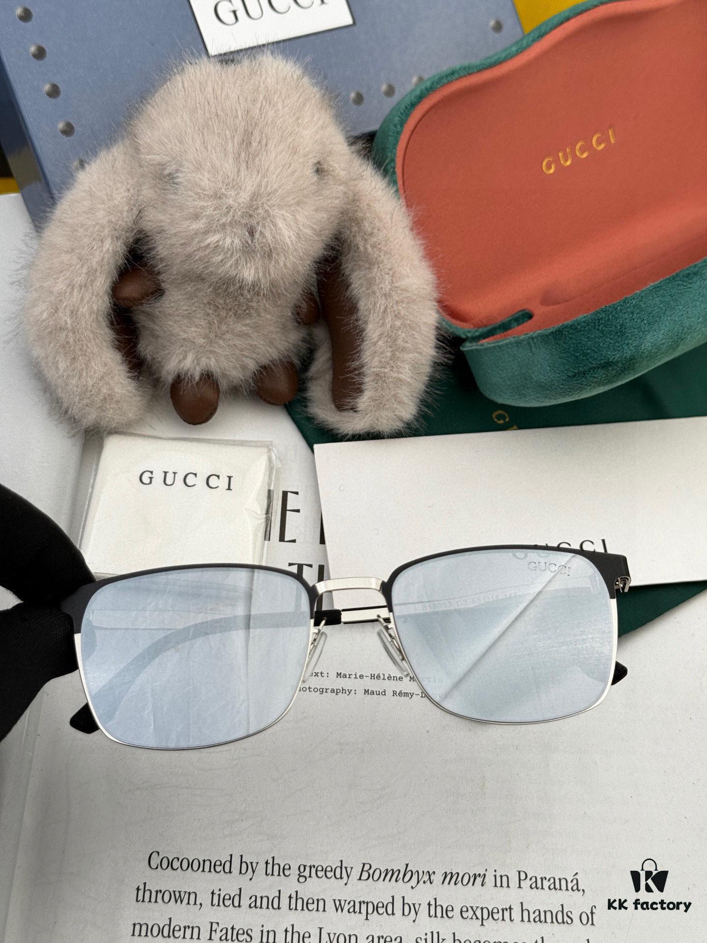 GUCCI 2025 New Unisex Polygonal Sunglasses G31805, Electroplated Finish, Non-Fading, Ultra-Lightweight and Highly Elastic Frame Without Screws, Crush-Resistant Design, HD Nylon Lenses, Premium Craftsmanship, Original Materials, Stylish and Universal Fit