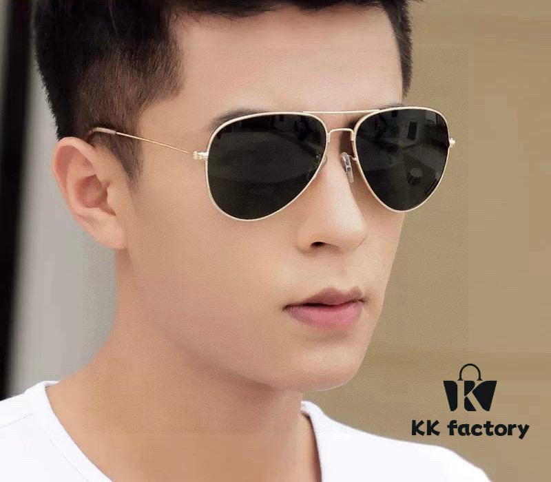 Gucci High-Quality Unisex Sunglasses, Polarized Imported Polaroid Lenses, Aviator Style, UV Protection, Slimming Design for Driving and Fishing, Korean Fashion Men's Oversized Pilot Sunglasses Model: G2203