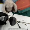 Gucci High-Quality Unisex Sunglasses, Polarized Imported Polaroid Lenses, Aviator Style, UV Protection, Slimming Design for Driving and Fishing, Korean Fashion Men's Oversized Pilot Sunglasses Model: G2203