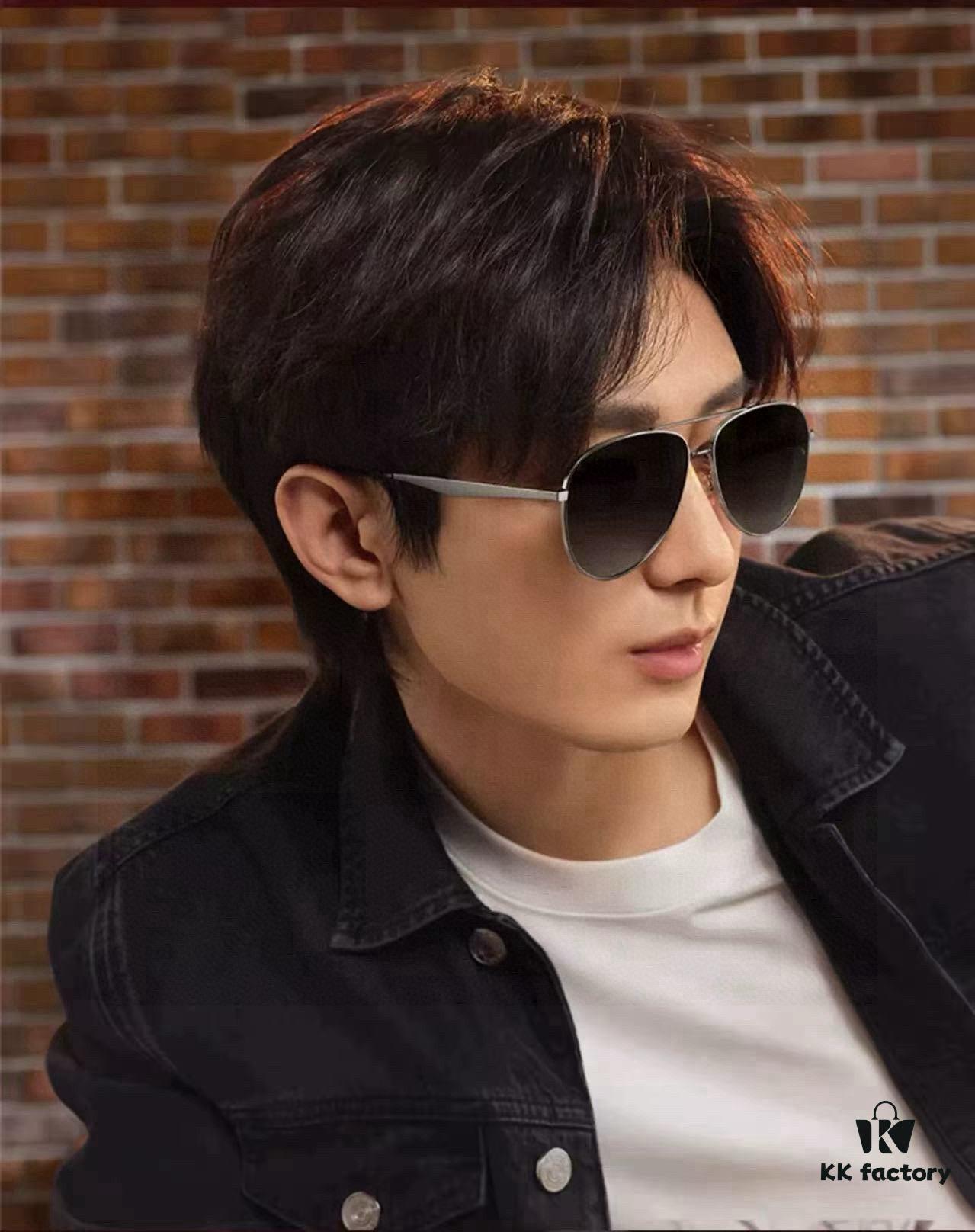 Gucci High-Quality Unisex Sunglasses, Imported Polarized Lenses by Polaroid, Aviator Style, UV Protection, Suitable for Driving and Fishing, Slimming and Stylish Design