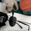 Gucci High-Quality Unisex Sunglasses, Polarized Pilot Frames with Imported Polaroid Lenses, Stylish and Slimming Aviator Design for Driving, Fishing, and Outdoor Use, Korean Fashion Style, Model: G5381