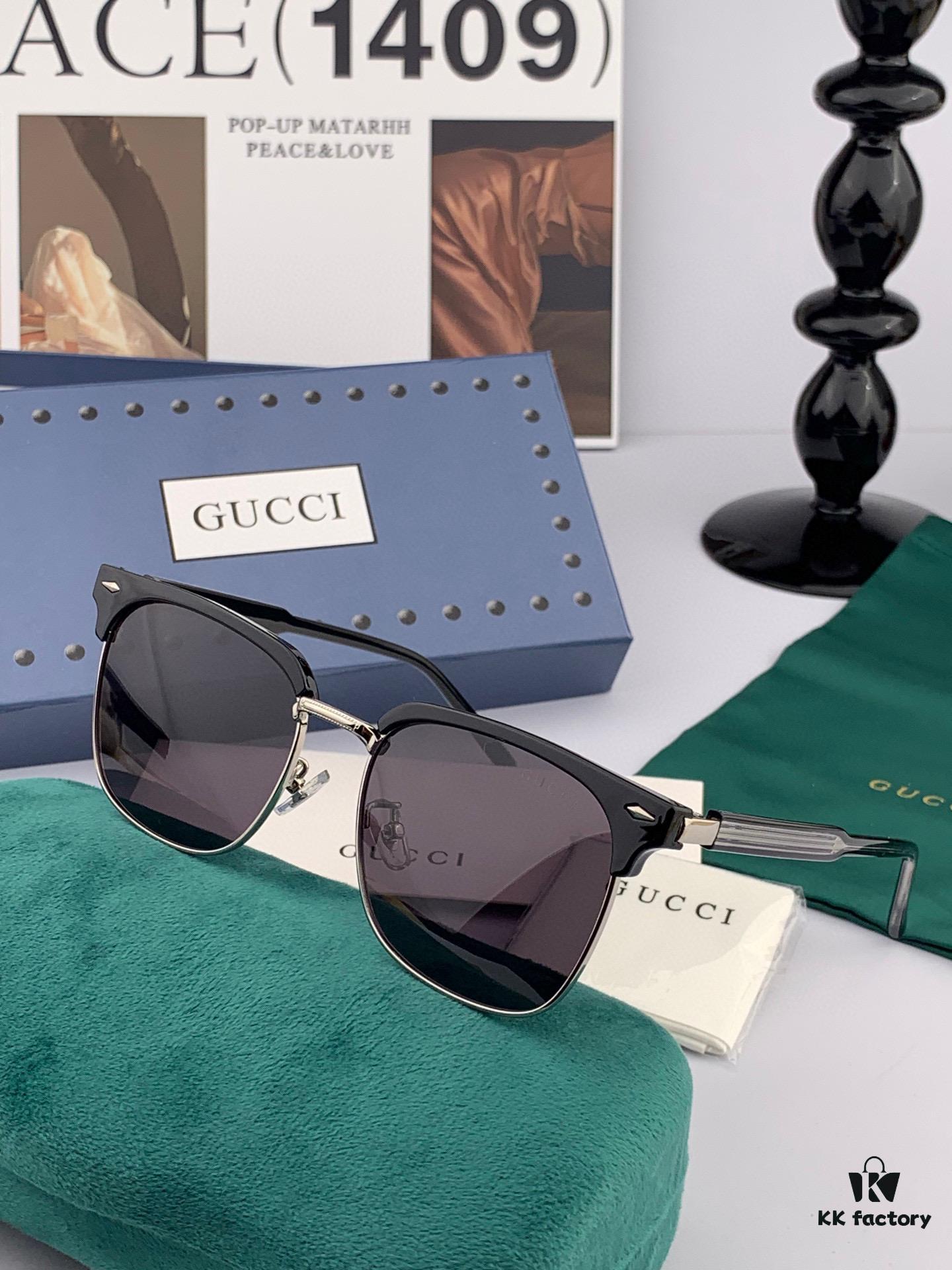 GUCCI - Polarized Sunglasses 2025 Spring New Arrival Trendy Fashion Square Frame Polarized Sunglasses High Quality Comfortable Wear Influencer Style Sunglasses for Women HD Polarized Lens