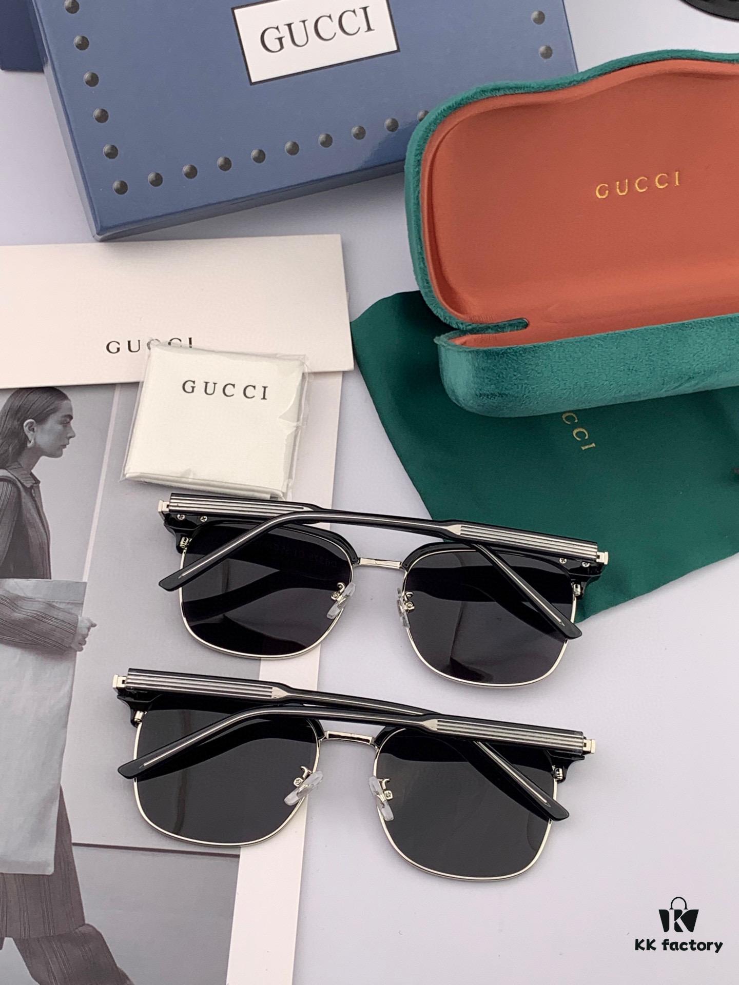 GUCCI - Polarized Sunglasses 2025 Spring New Arrival Trendy Fashion Square Frame Polarized Sunglasses High Quality Comfortable Wear Influencer Style Sunglasses for Women HD Polarized Lens