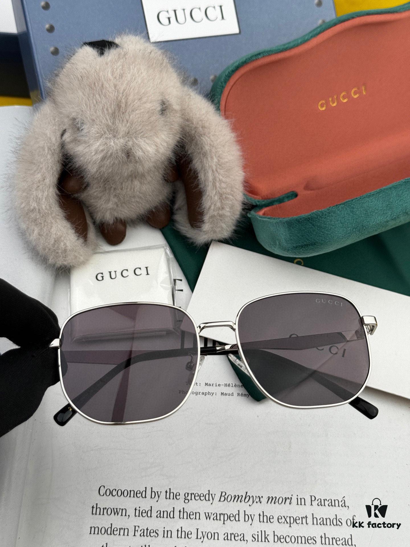 Gucci High-Quality Unisex Sunglasses with Imported Polarized Lenses, Stylish Oversized Aviator Design for Driving and Fishing, UV Protection