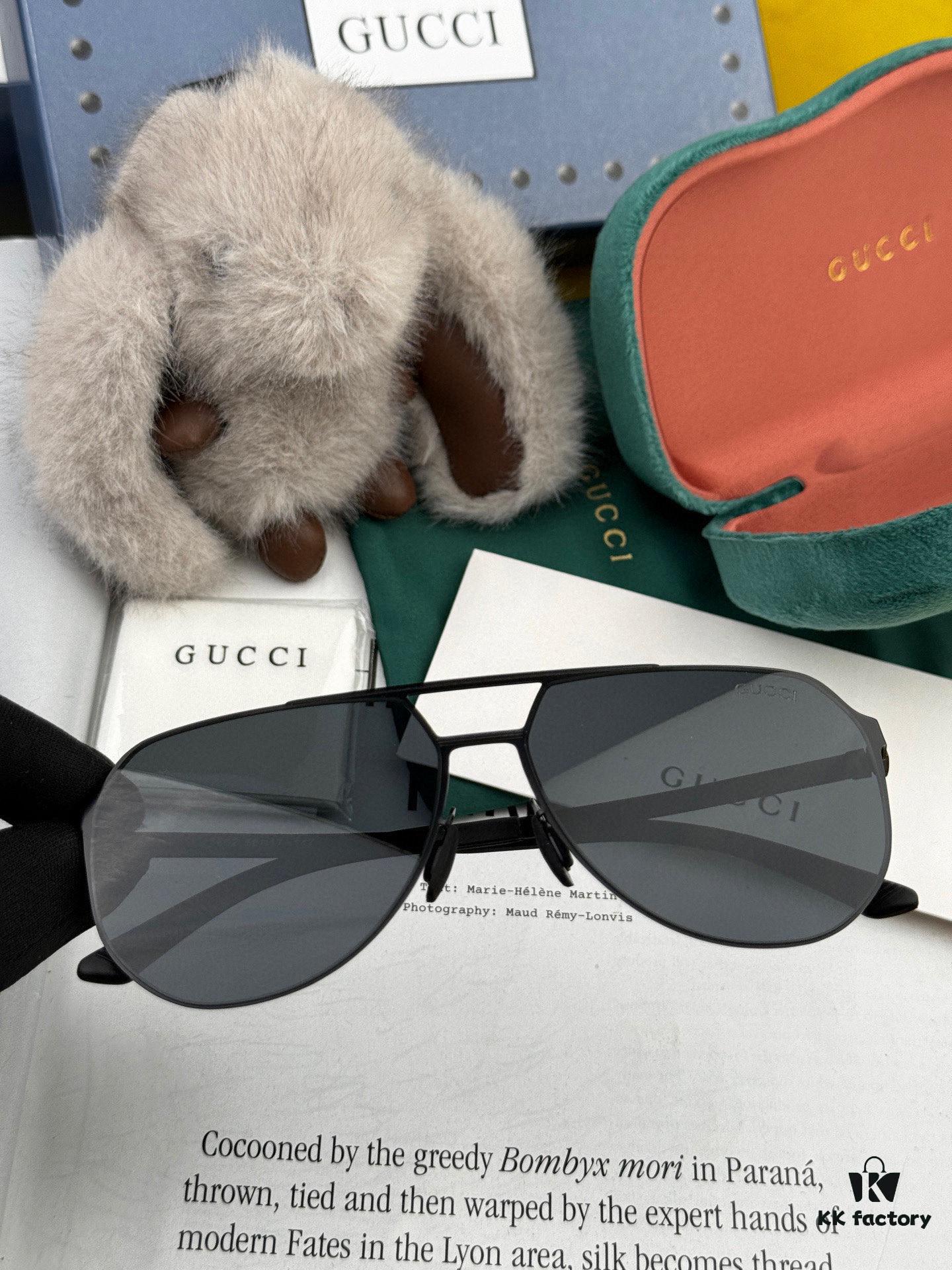 GUCCI Men's Colorful Pilot Polarized Sunglasses