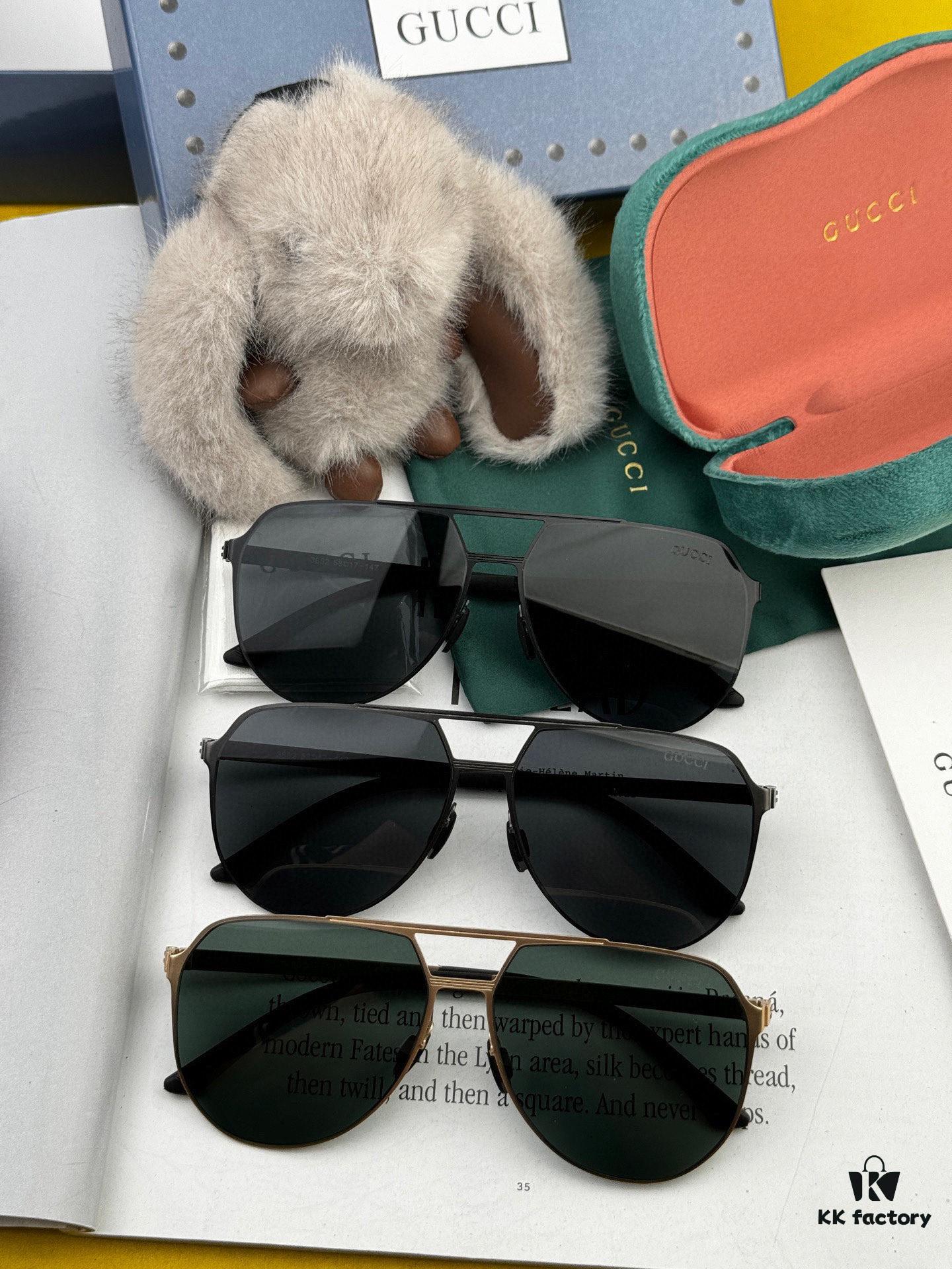 GUCCI Men's Colorful Pilot Polarized Sunglasses