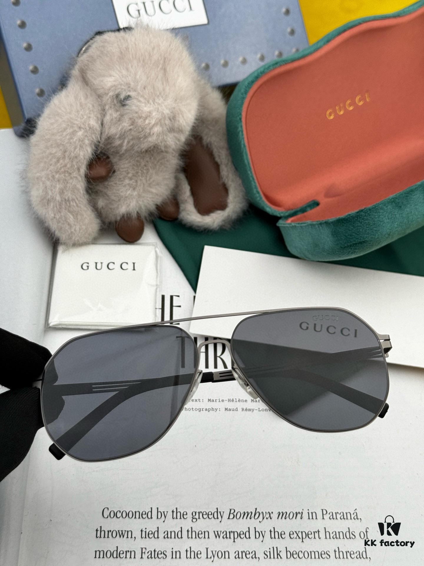 GUCCI 2025 New Unisex Polygonal Sunglasses G911, Electroplated Finish, Ultra-Lightweight and Highly Elastic Frame, Screw-Free Design, Unbreakable, High-Definition Nylon Lenses