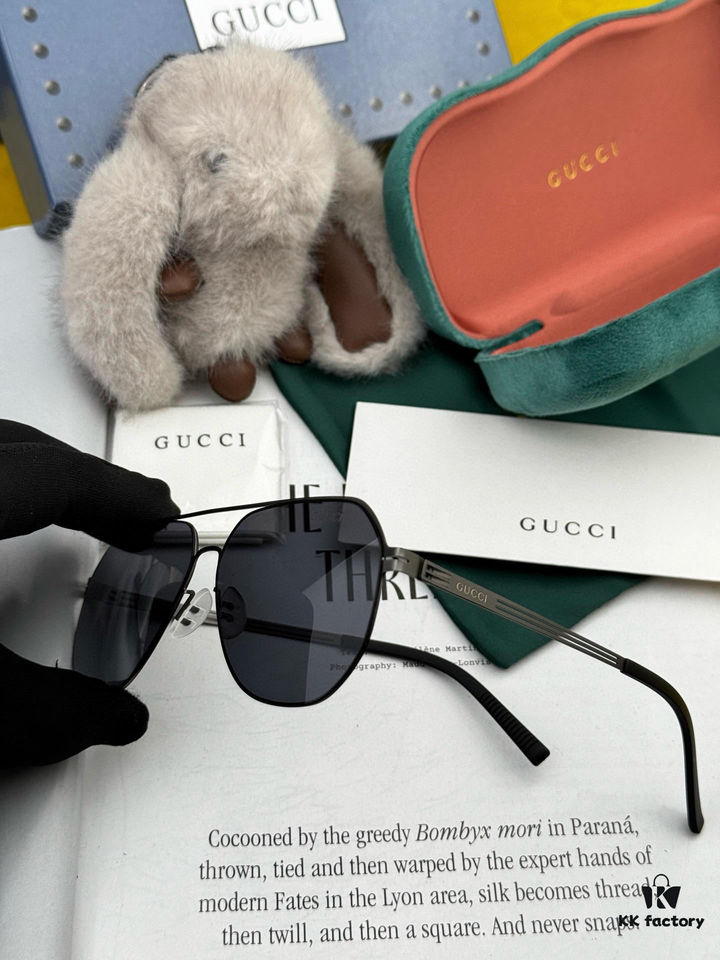 GUCCI 2025 New Unisex Polygonal Sunglasses G911, Electroplated Finish, Ultra-Lightweight and Highly Elastic Frame, Screw-Free Design, Unbreakable, High-Definition Nylon Lenses