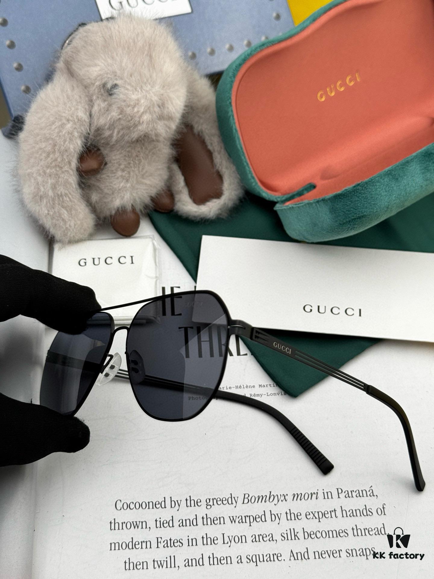 GUCCI 2025 New Unisex Polygonal Sunglasses G911, Electroplated Finish, Ultra-Lightweight and Highly Elastic Frame, Screw-Free Design, Unbreakable, High-Definition Nylon Lenses