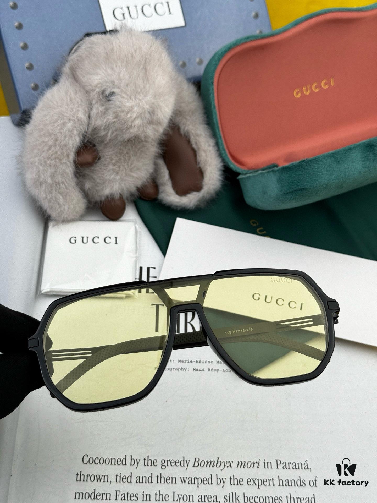 GUCCI 2025 New Unisex Polygonal Sunglasses G811, Electroplated Finish, Ultra-Lightweight and Highly Elastic Frame, Screw-Free Design, Unbreakable, High-Definition Nylon Lenses, Exquisite Craftsmanship, Original Materials, Stylish and Versatile