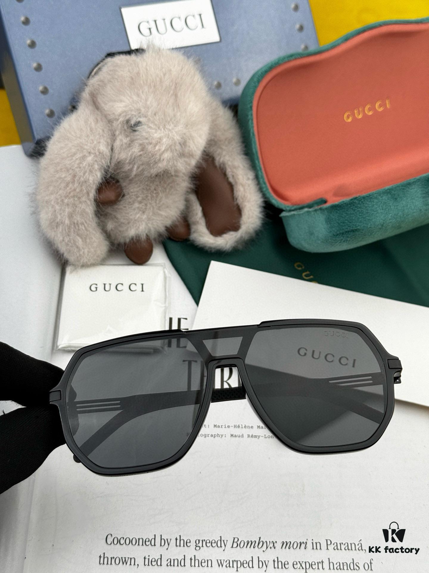 GUCCI 2025 New Unisex Polygonal Sunglasses G811, Electroplated Finish, Ultra-Lightweight and Highly Elastic Frame, Screw-Free Design, Unbreakable, High-Definition Nylon Lenses, Exquisite Craftsmanship, Original Materials, Stylish and Versatile