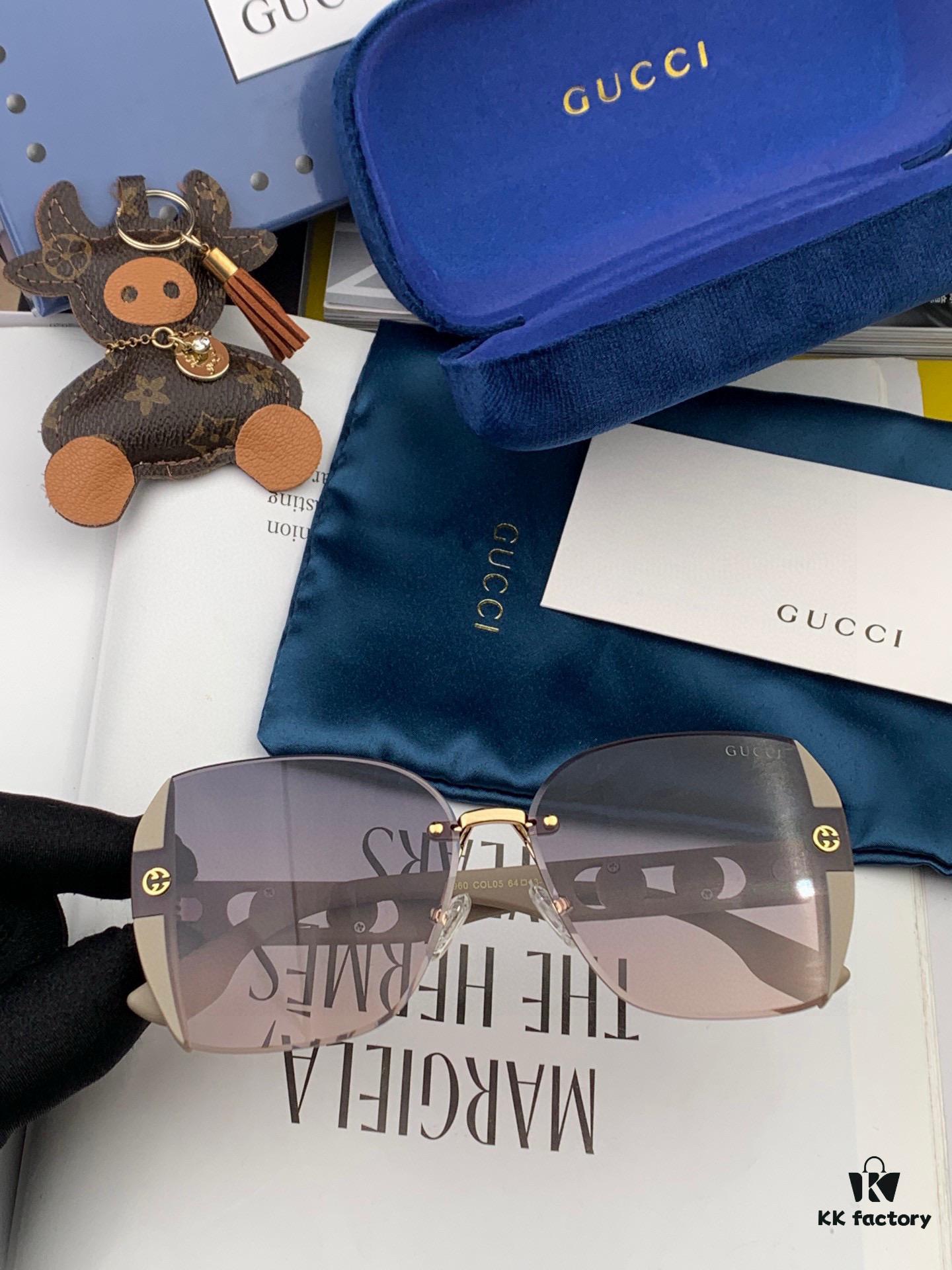 【GUCCI】2025 Spring New Arrival Trendy Fashion Square Frame Sunglasses High Quality Comfortable Wear Influencer Style Shades Model: G0296