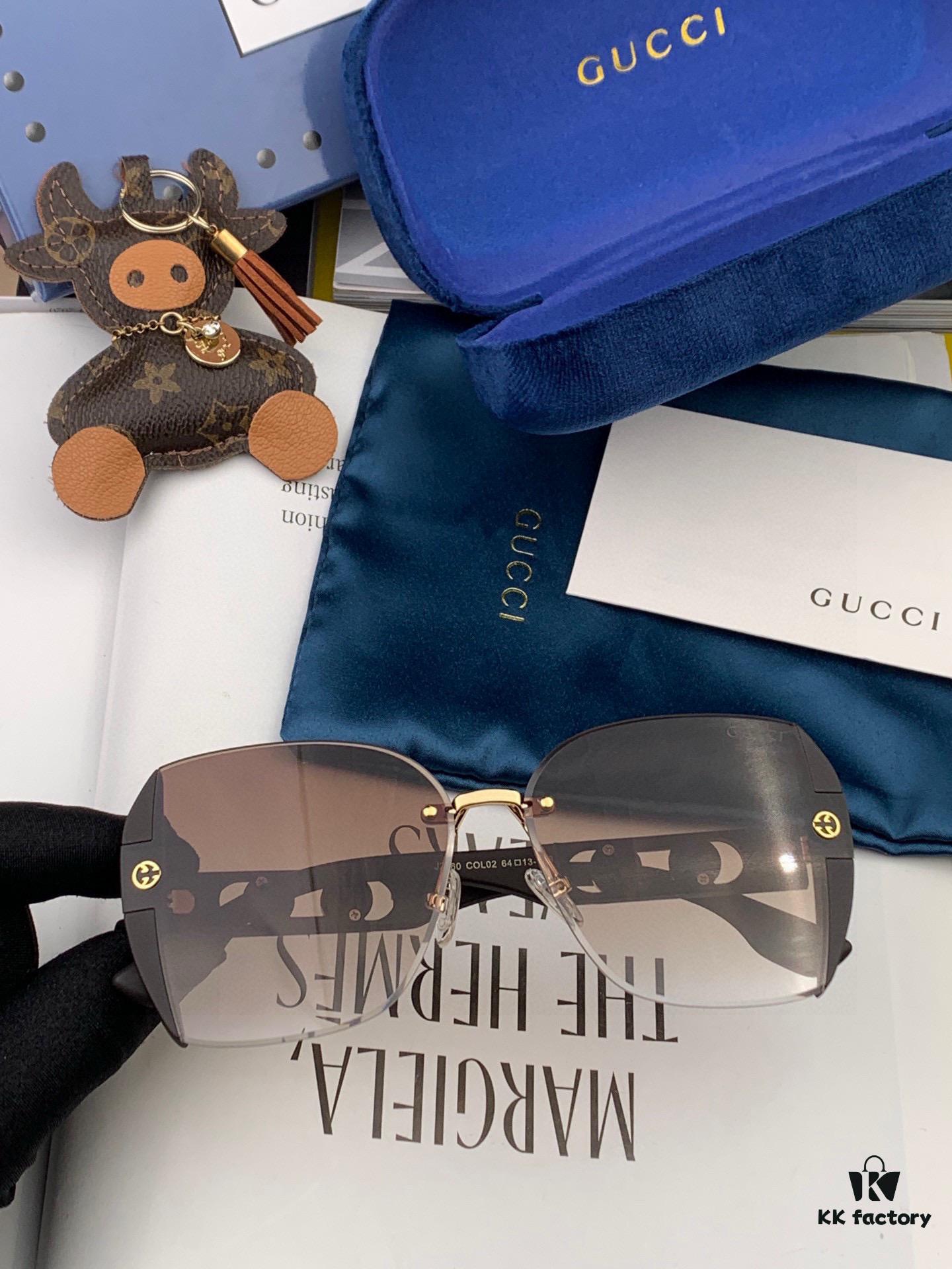 【GUCCI】2025 Spring New Arrival Trendy Fashion Square Frame Sunglasses High Quality Comfortable Wear Influencer Style Shades Model: G0296