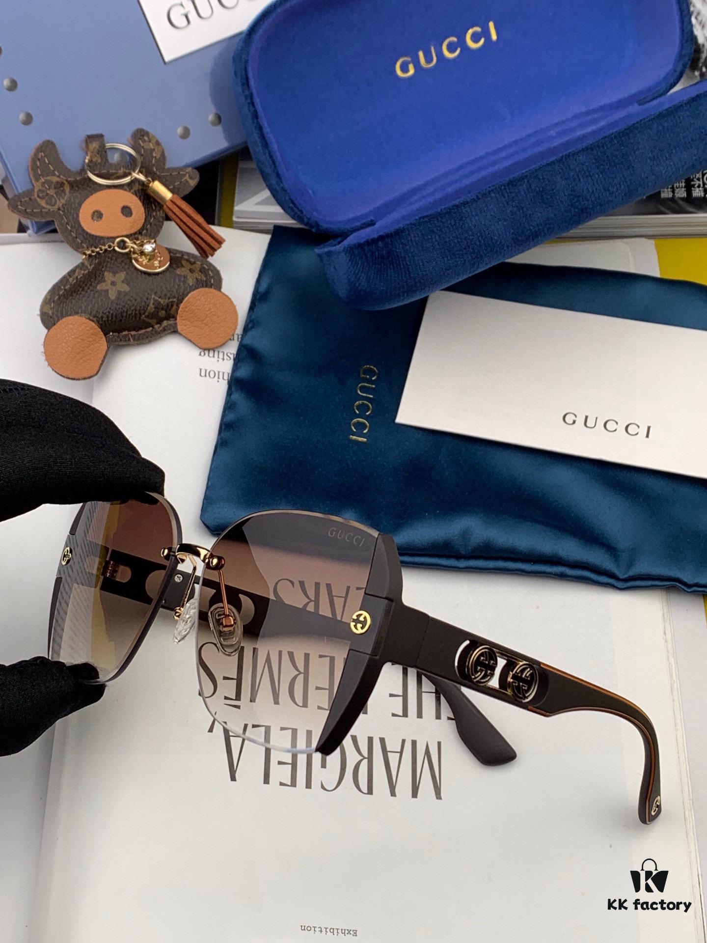 【GUCCI】2025 Spring New Arrival Trendy Fashion Square Sunglasses High Quality Comfortable Fit Influencer Style Shades Model: G0296