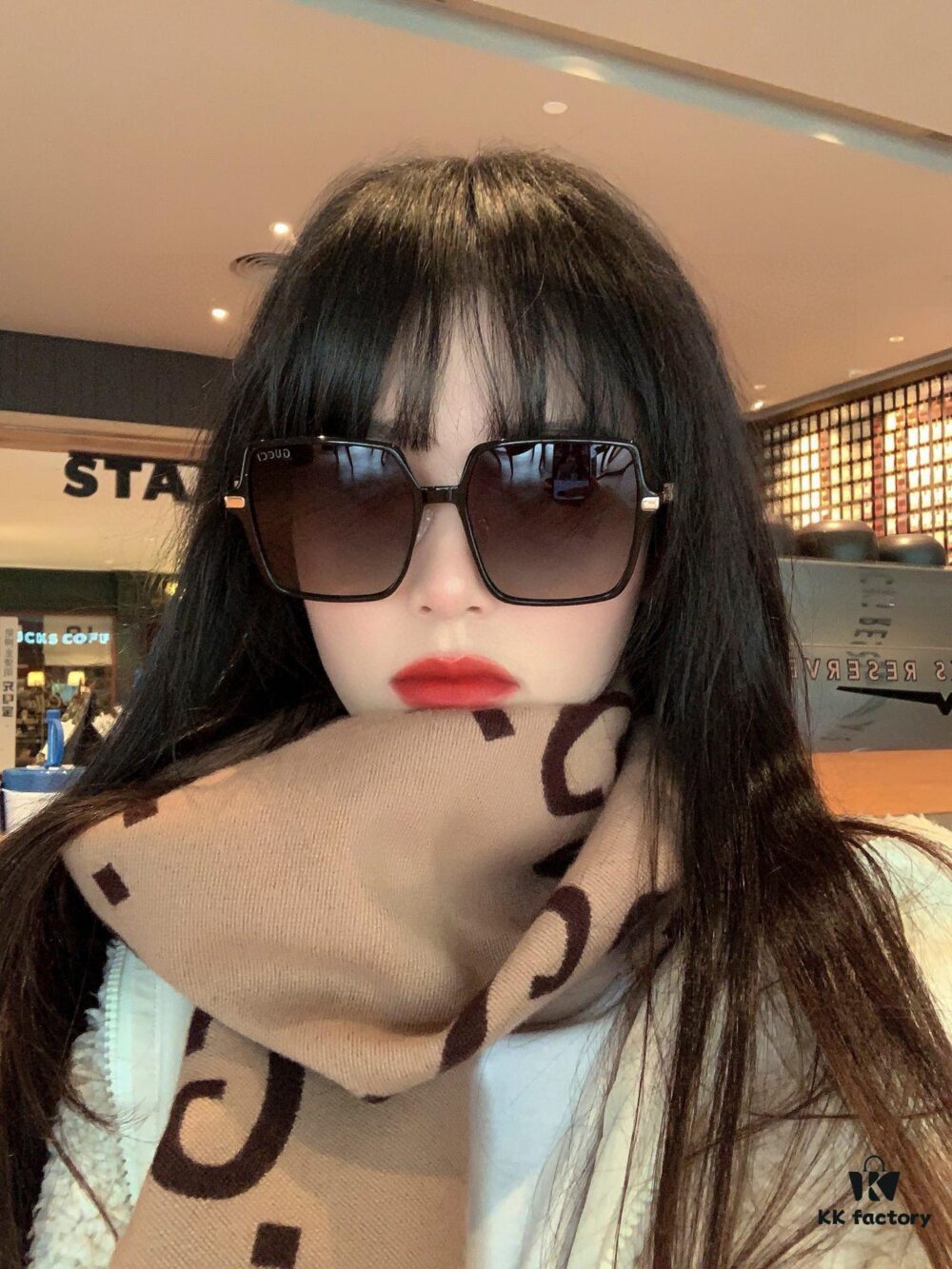 Gucci 2025 New Arrival Sunglasses, Elegant Rhinestone-Inlaid Design, Comfortable Fit, Highly Recommended - Model: G1307