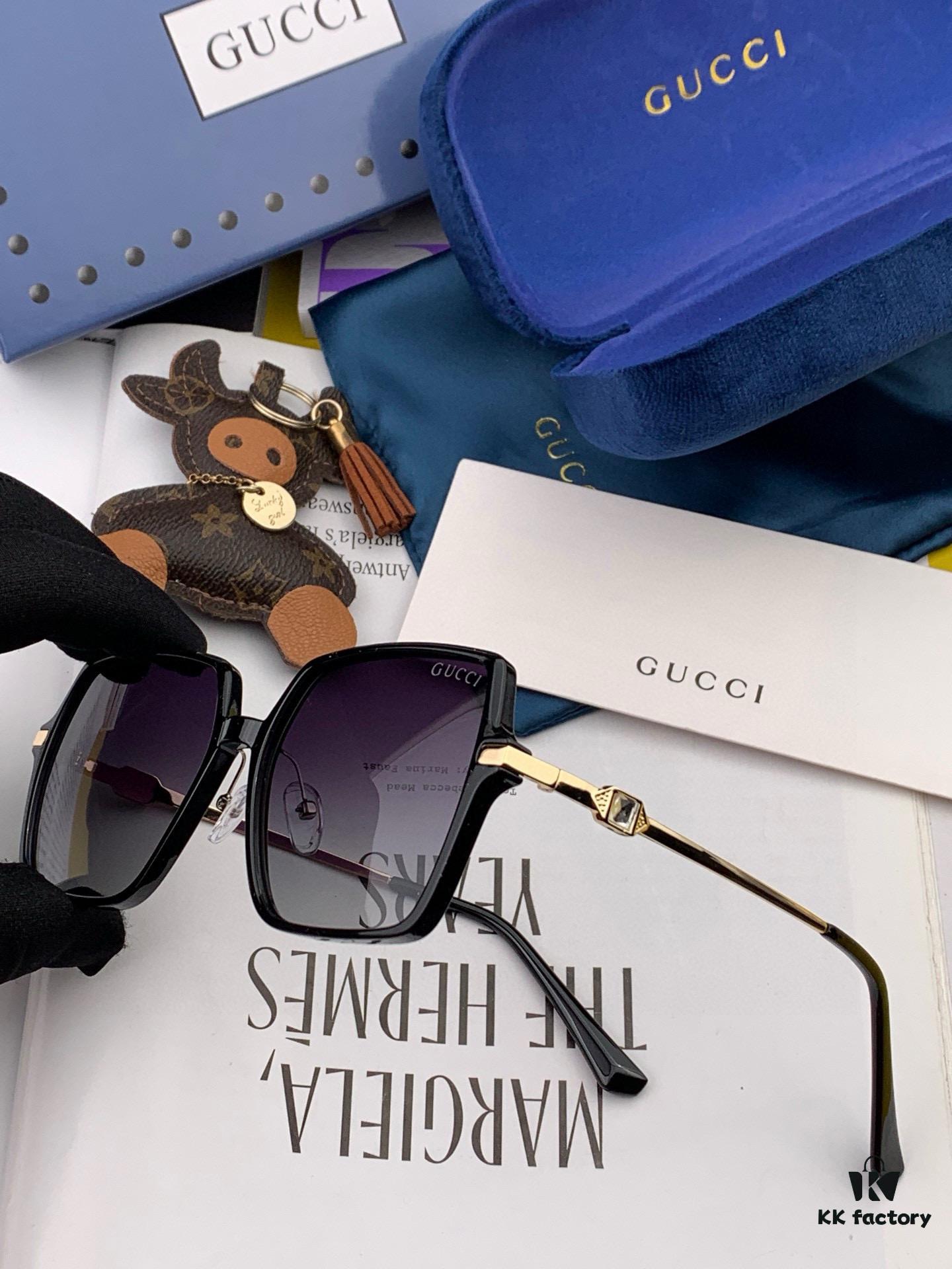 Gucci 2025 New Arrival Sunglasses, Elegant Rhinestone-Inlaid Design, Comfortable Fit, Highly Recommended - Model: G1307