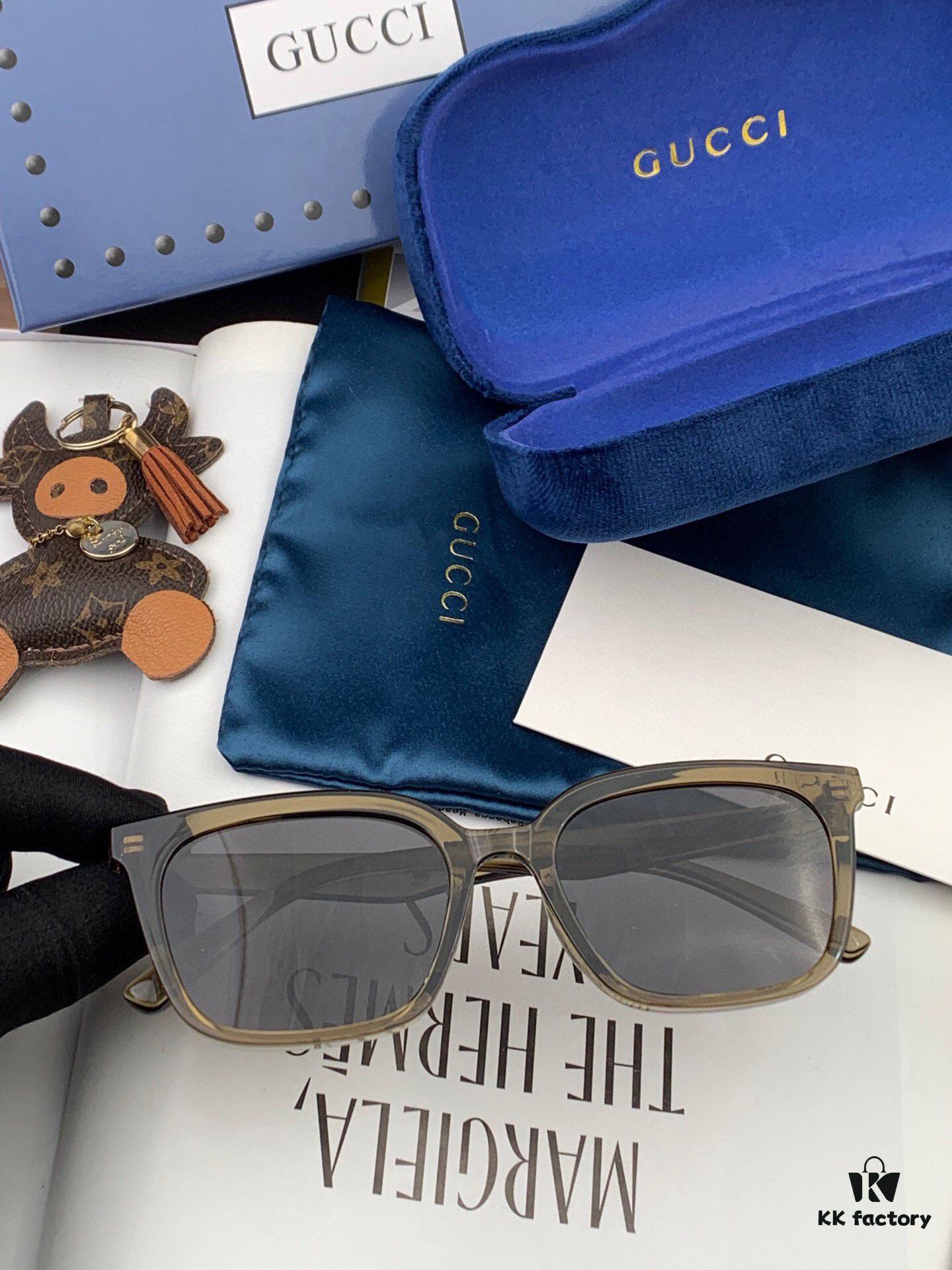 TR Polarized Series Gucci Classic Square Frame Design, Universal Fit for All Face Shapes, Stylish with Coats or Dresses, Nylon Polarized Lenses for UV Protection Model: G6290 Sunglasses