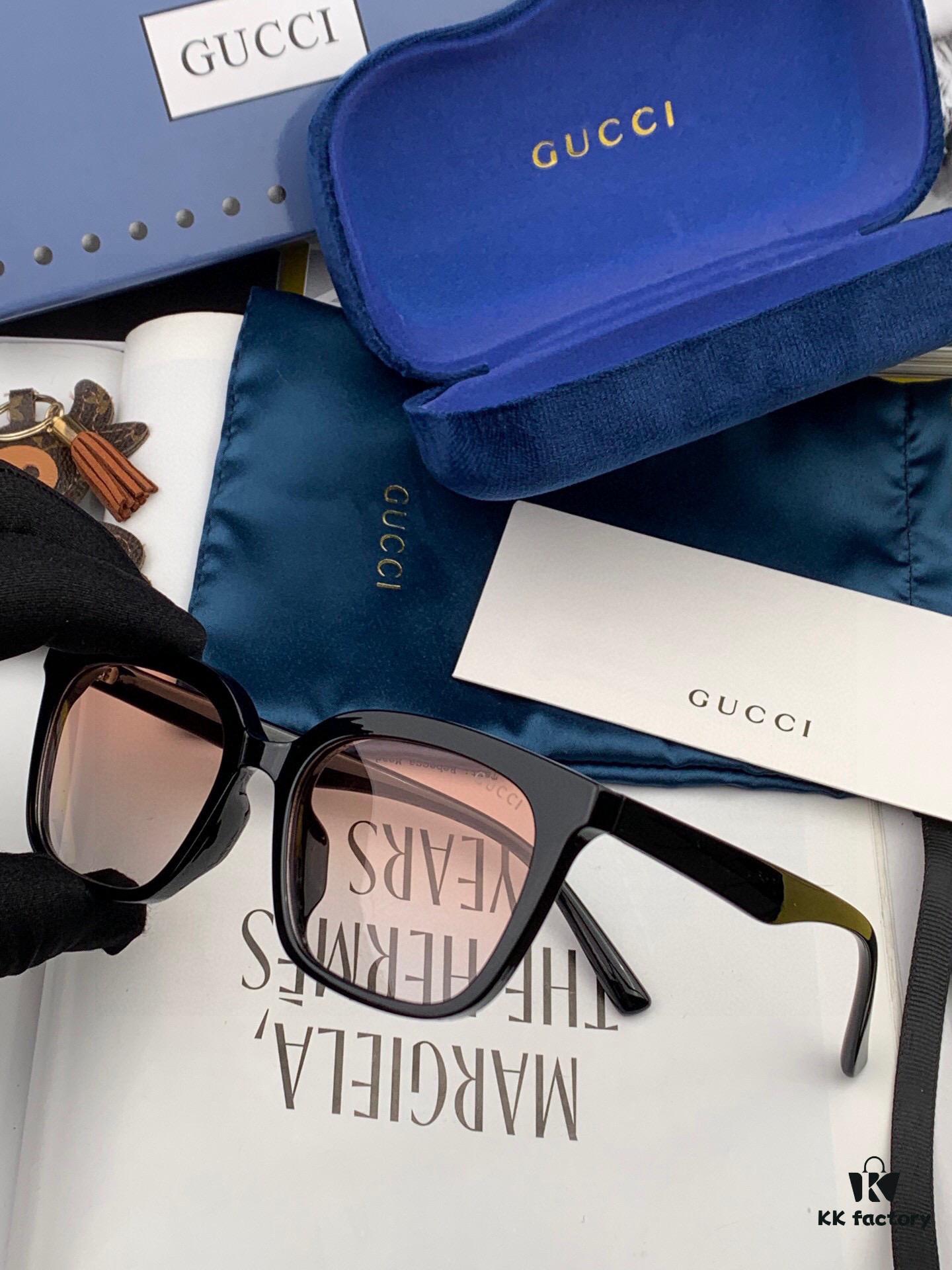 TR Polarized Series Gucci Classic Square Frame Design, Universal Fit for All Face Shapes, Stylish with Coats or Dresses, Nylon Polarized Lenses for UV Protection Model: G6290 Sunglasses