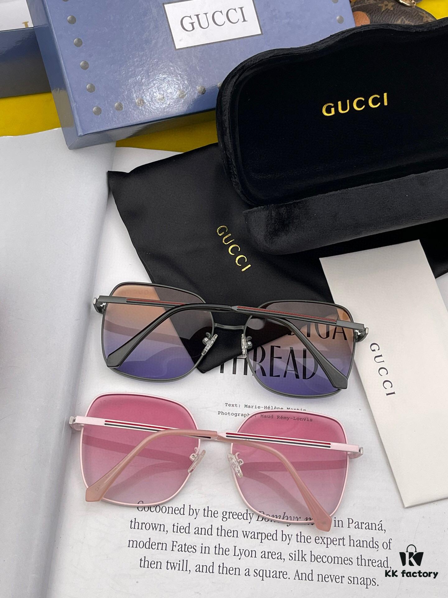 GUCCI 2025 Spring New Arrival Latest Rectangular Sunglasses, Favored by Influencers for Ultimate Style and Charm