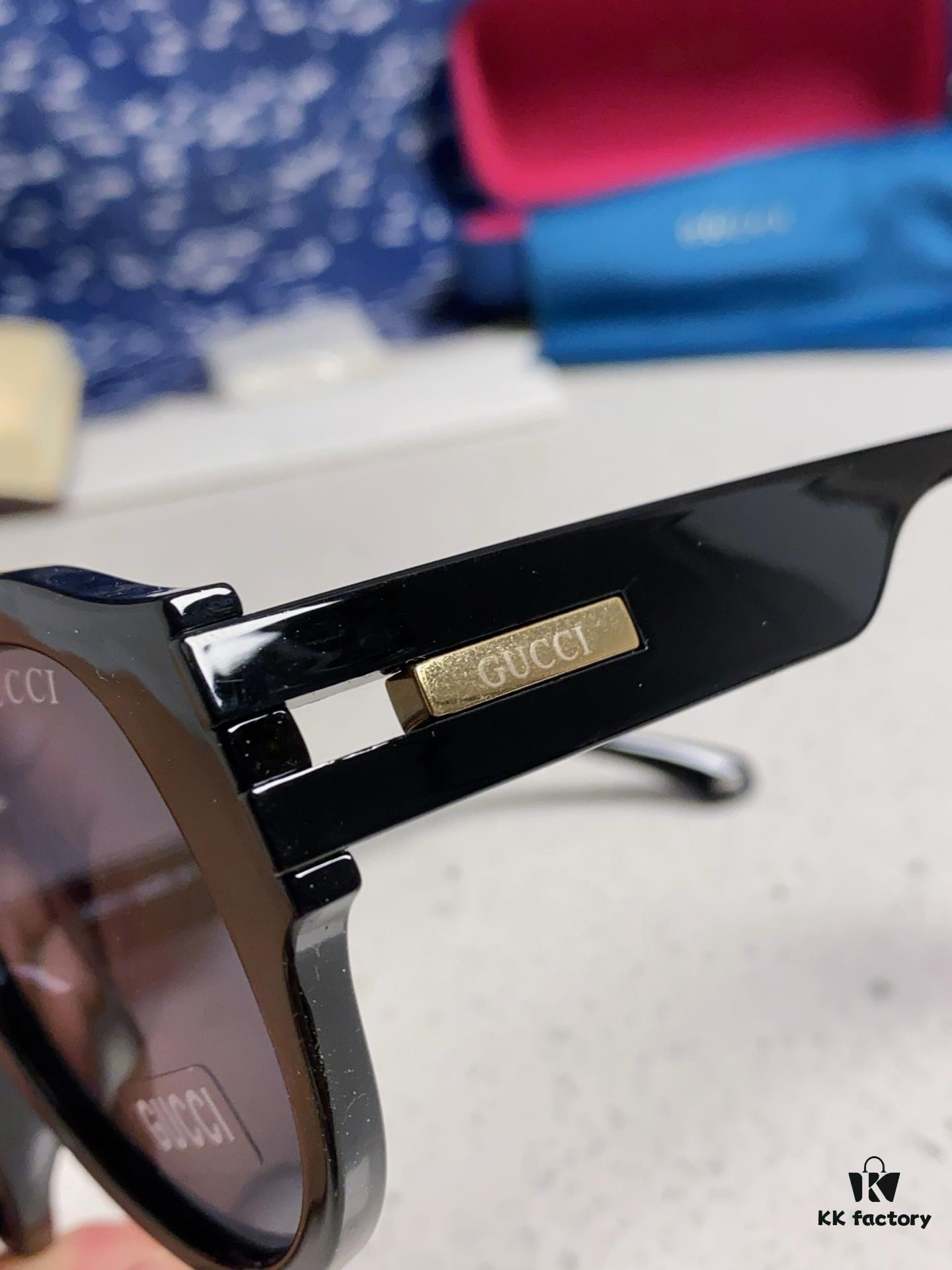 Gucci 2025 Collection High-End Unisex Pilot Sunglasses, European Celebrity-Inspired Frog-Shaped Eyewear, Fashionable Sun and Myopia Glasses