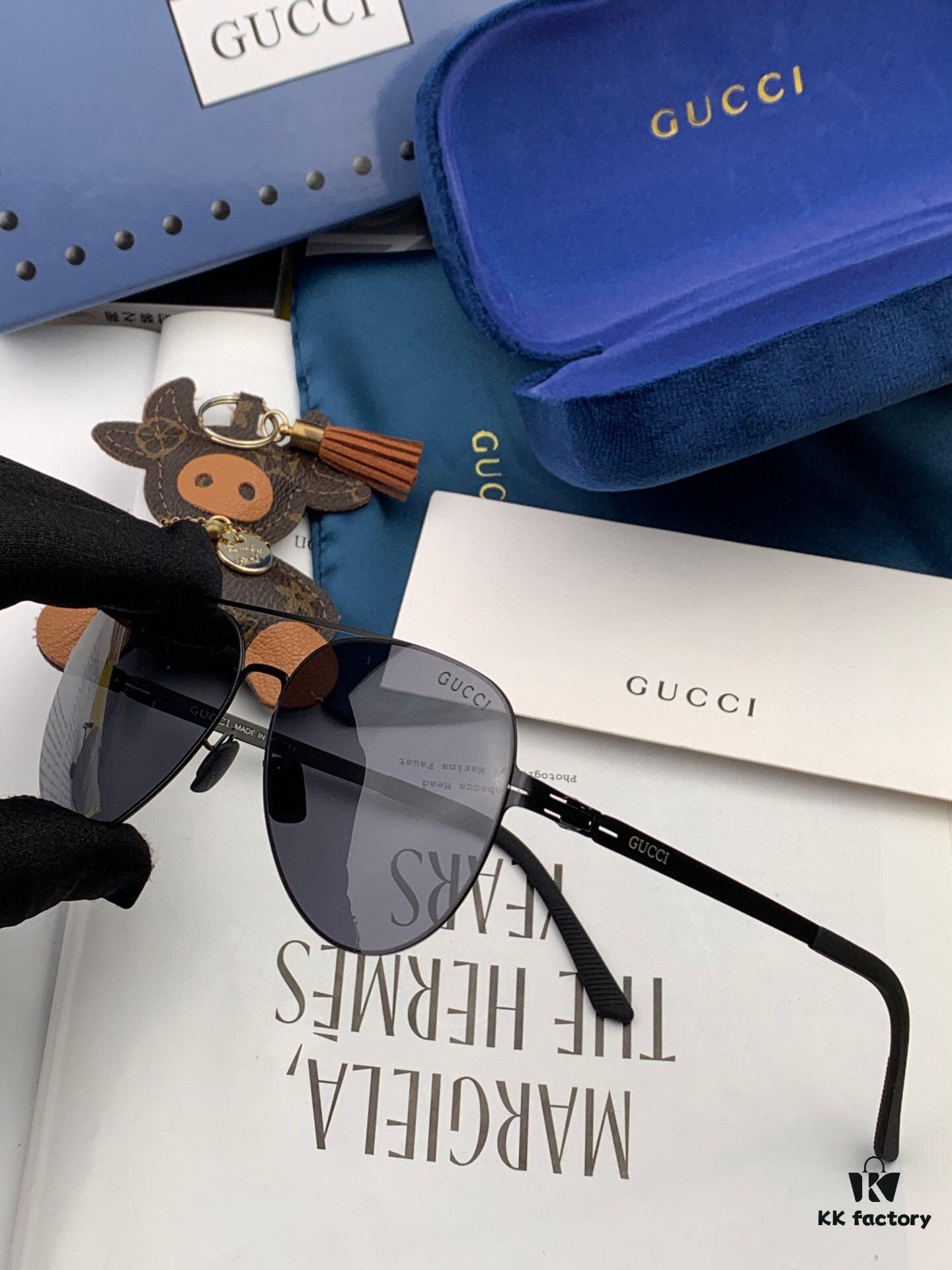 GUCCI 2025 New Unisex Polygonal Sunglasses G1732, Electroplated Finish, Ultra-Lightweight and Highly Elastic Frame, Screw-Free Design, Unbreakable, HD Nylon Lenses, Premium Craftsmanship, Original Materials, Stylish and Universal Design