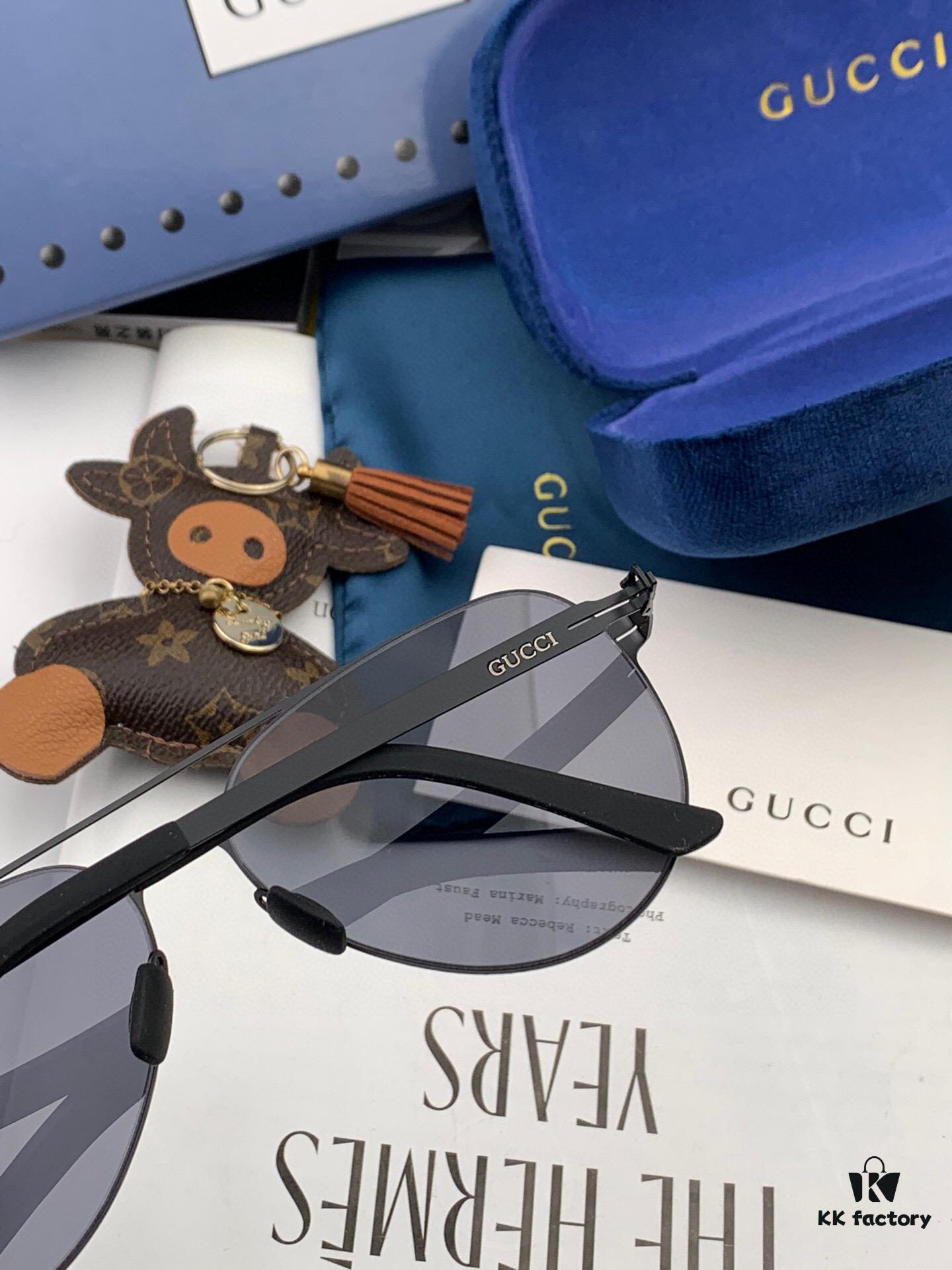 GUCCI 2025 New Unisex Polygonal Sunglasses G1732, Electroplated Finish, Ultra-Lightweight and Highly Elastic Frame, Screw-Free Design, Unbreakable, HD Nylon Lenses, Premium Craftsmanship, Original Materials, Stylish and Universal Design