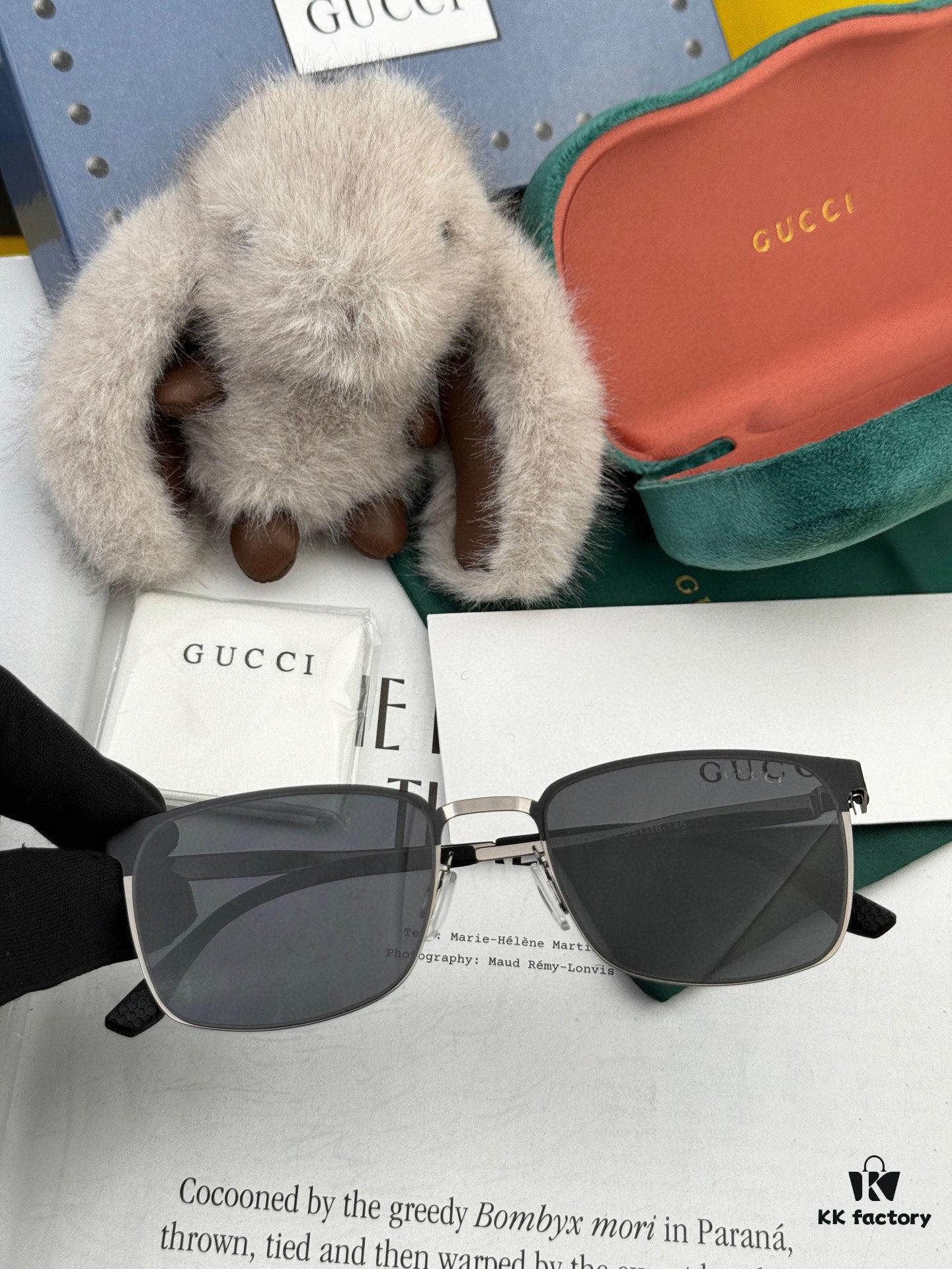 GUCCI 2025 New Unisex Polygonal Sunglasses G31805, Electroplated Finish, Never Fades, Ultra-Lightweight and Highly Elastic, Screw-Free Design, Unbreakable Frame, HD Nylon Lenses, Exquisite Craftsmanship, Original Materials, Stylish and Versatile
