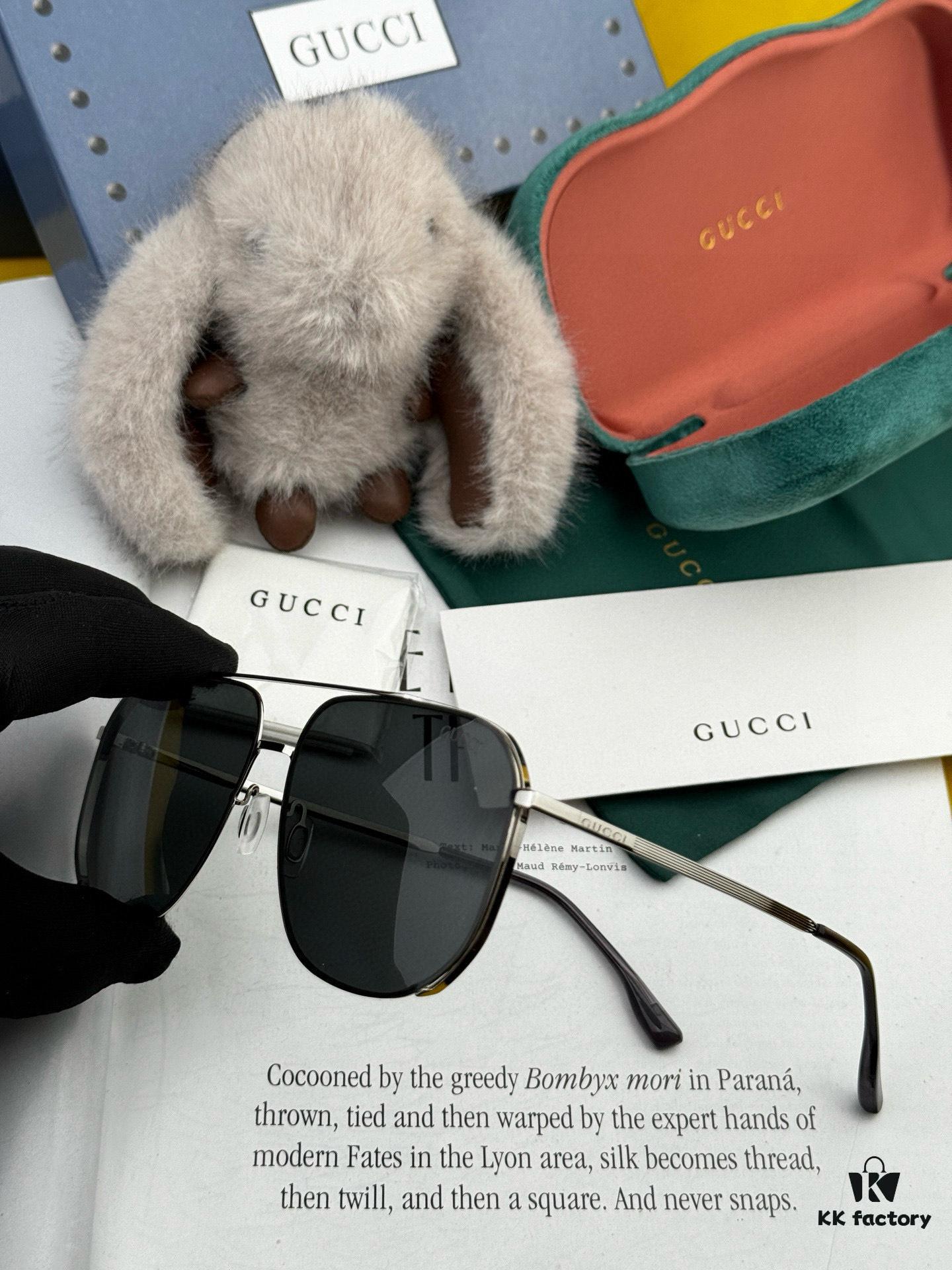 GUCCI Men's Colorful Pilot Polarized Sunglasses