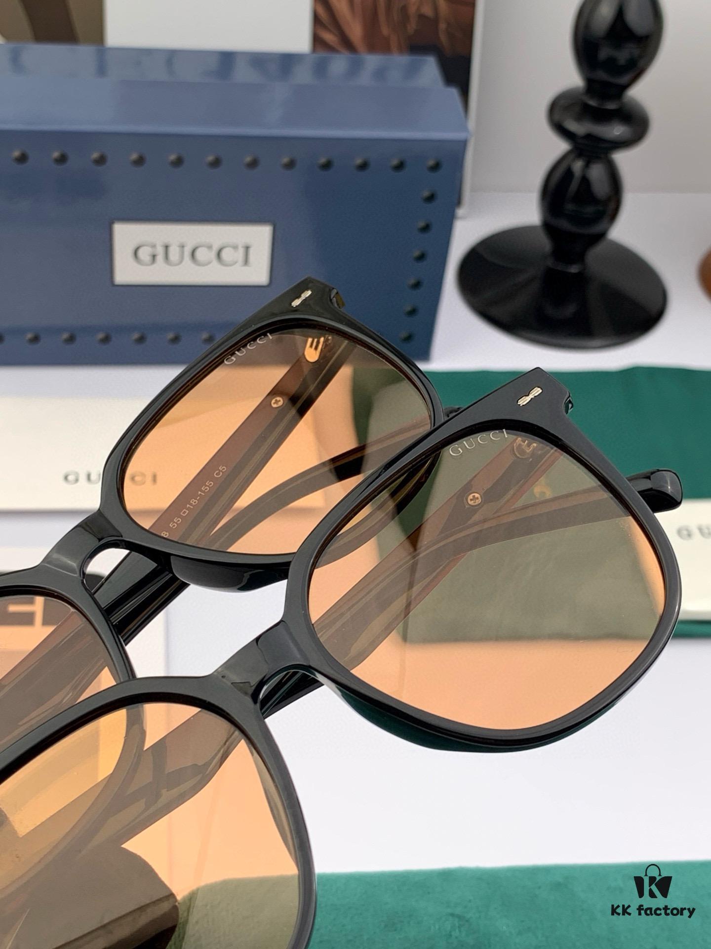 TR Polarized Series Gucci Classic Round Frame Unisex Sunglasses, Universal Fit for All Face Shapes, Stylish with Trench Coat or Dress, Polarized Lenses for UV Protection, Model: G8369