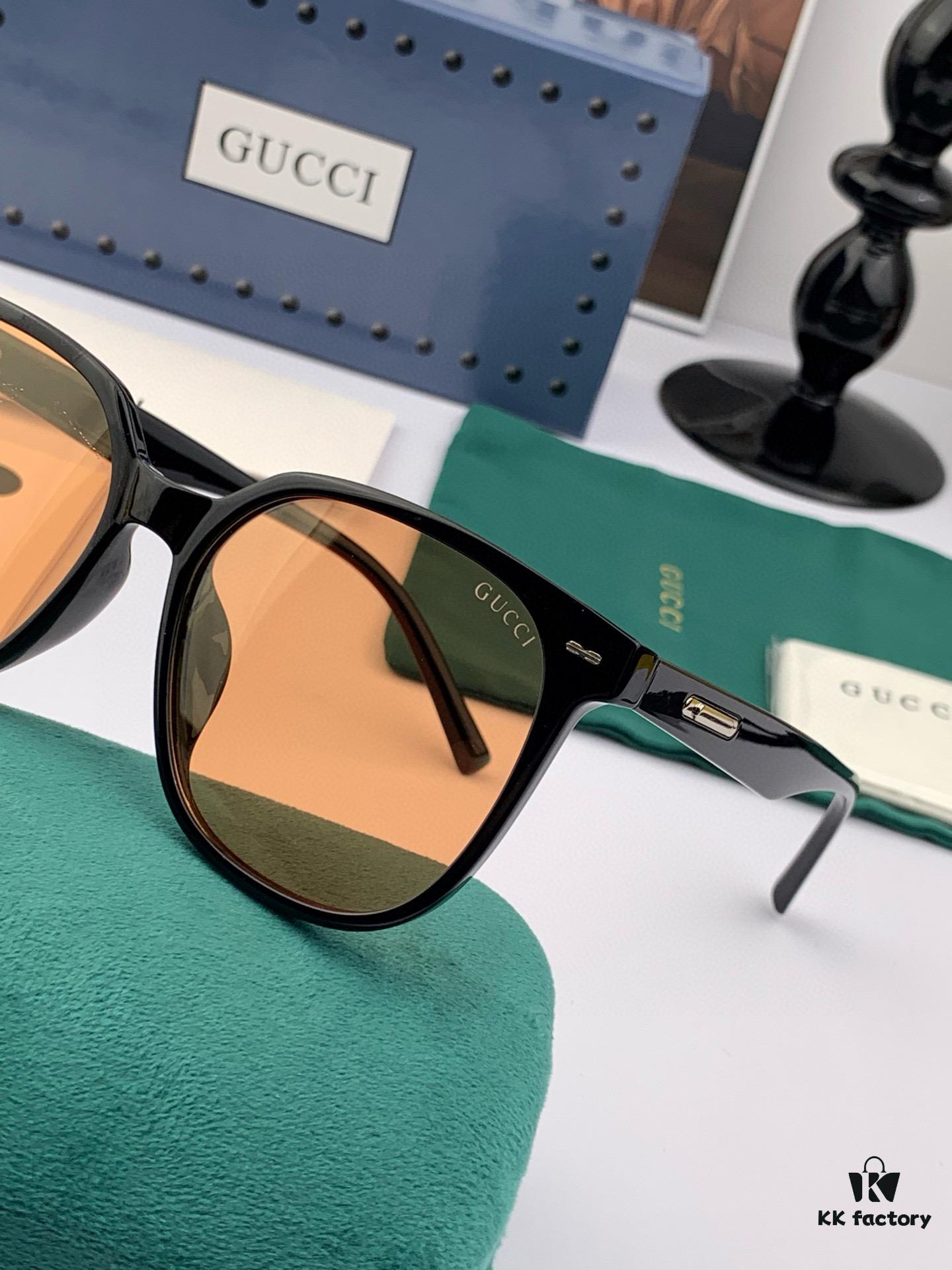 TR Polarized Series Gucci Classic Round Frame Unisex Sunglasses, Universal Fit for All Face Shapes, Stylish with Trench Coat or Dress, Polarized Lenses for UV Protection, Model: G8369