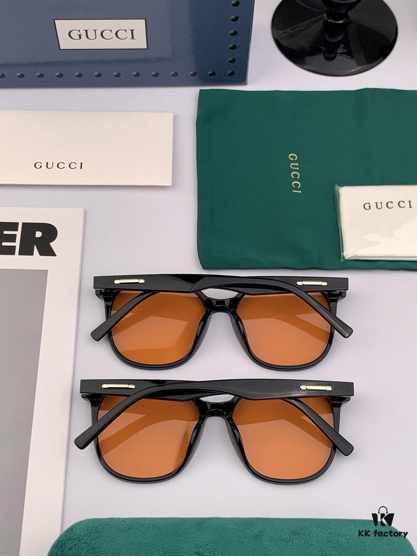 TR Polarized Series Gucci Classic Round Frame Unisex Sunglasses, Universal Fit for All Face Shapes, Stylish with Trench Coat or Dress, Polarized Lenses for UV Protection, Model: G8369