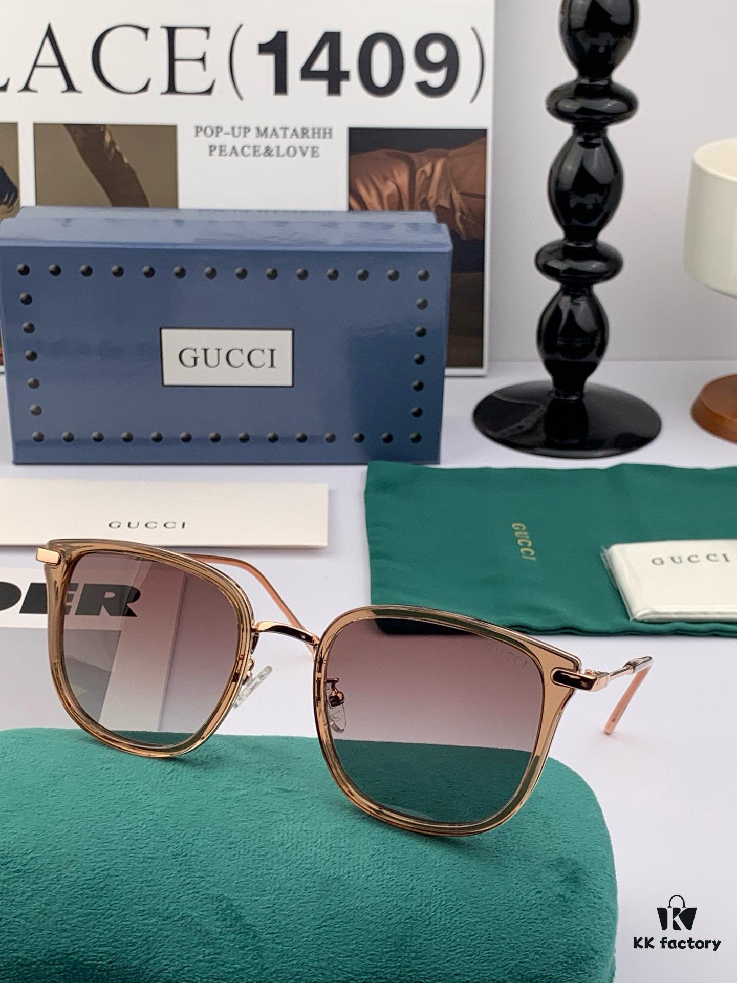 Gucci Classic Square Frame Design, Flattering on All Face Shapes, Perfectly Complements Coats or Dresses, Polarized Lenses for UV Protection