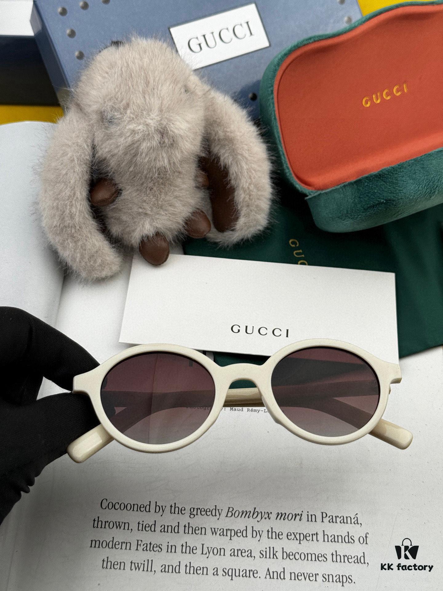 GUCCI - Polarized Sunglasses 2025 Spring New Arrival Trendy Fashion Round Frame Polarized Sunglasses High-Quality Comfortable Wear Influencer Style Sunglasses for Women HD Polarized UV Protection G6910 TR Frame