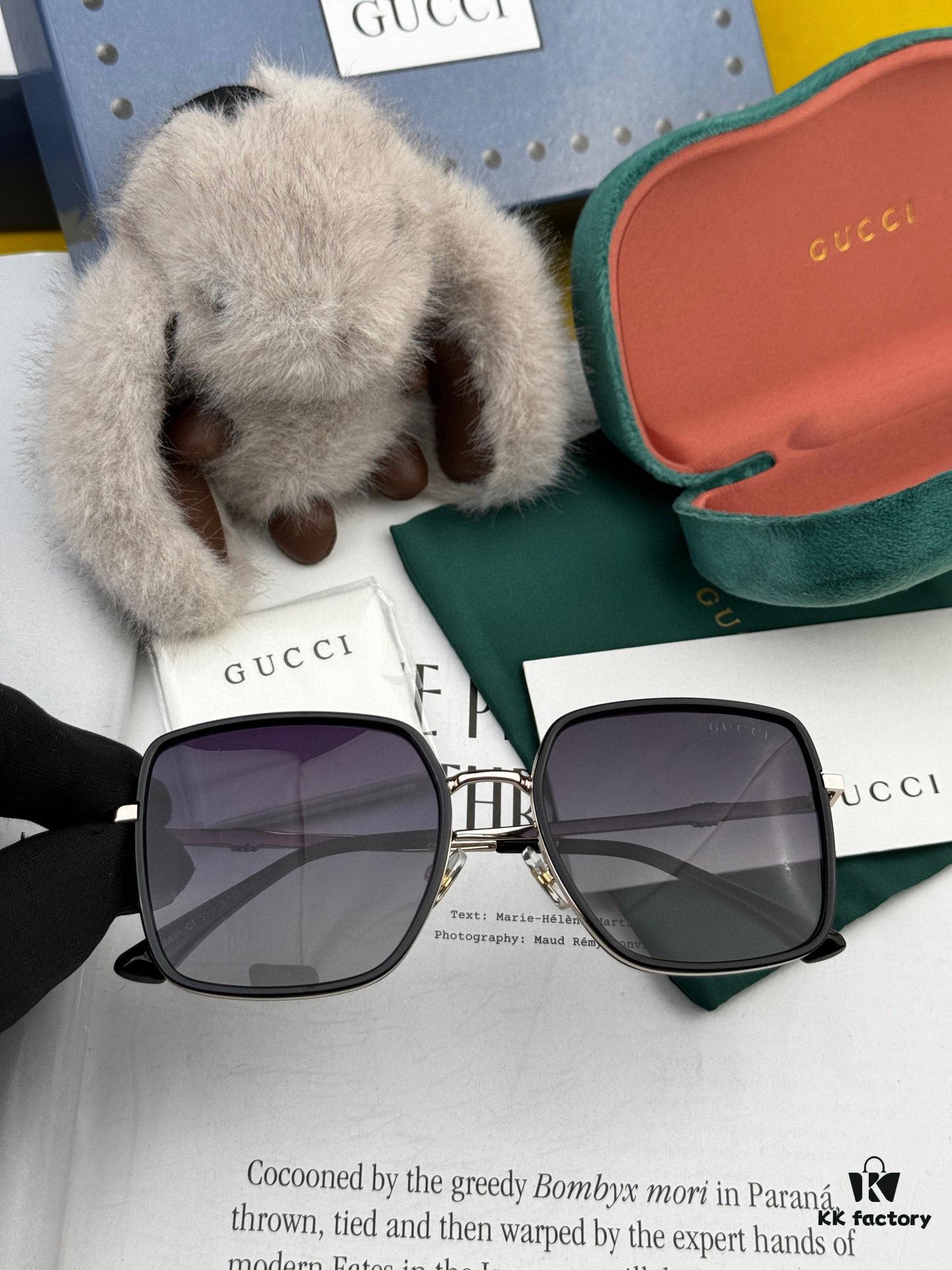 GUCCI - Polarized Sunglasses 2025 Spring New Arrival Trendy Popular Round Frame Polarized Sunglasses High Quality Comfortable Wear Influencer Style Women's HD Polarized Sunglasses 🕶️ High-Quality TR Frame Model: G1640