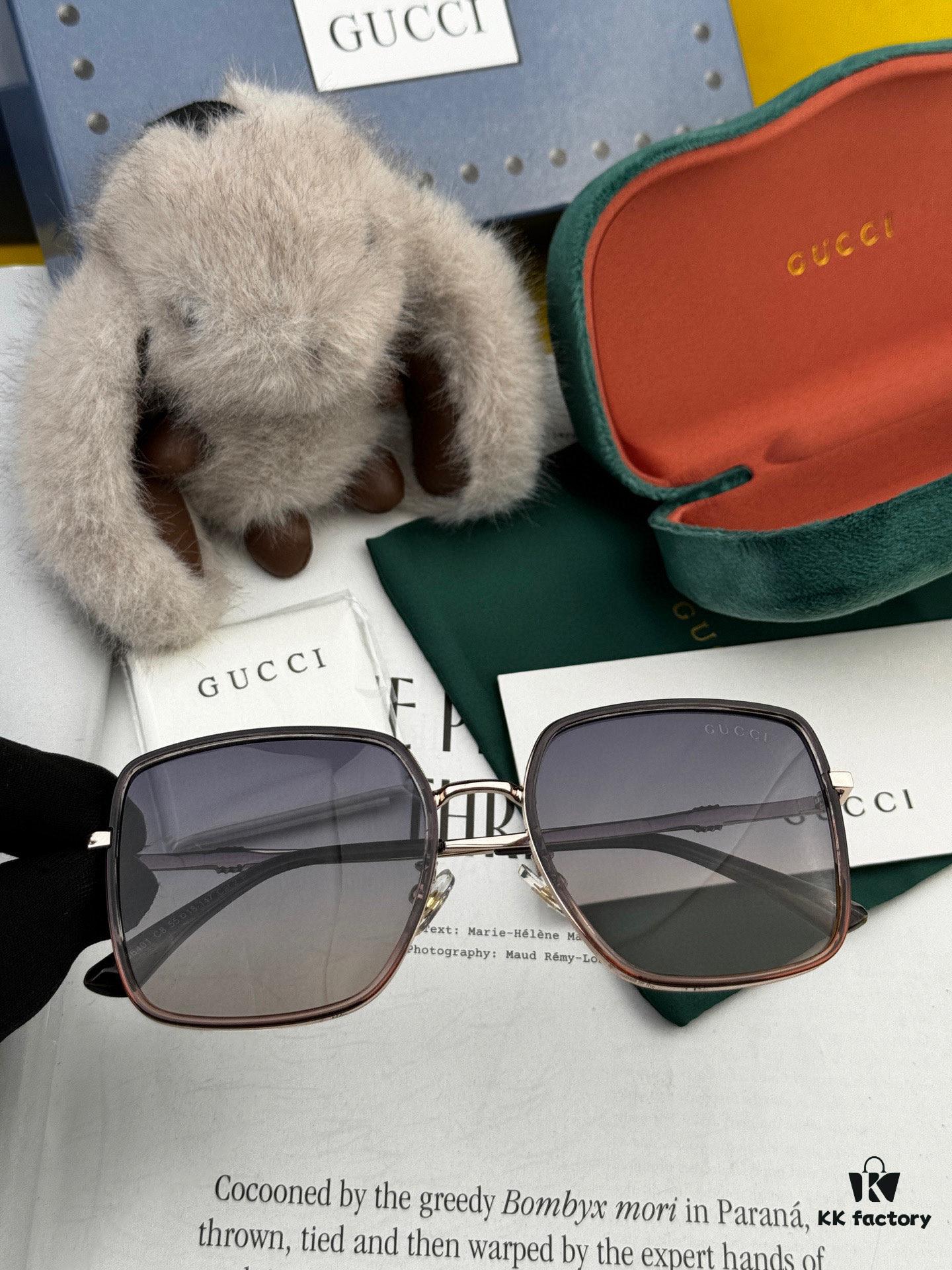 GUCCI - Polarized Sunglasses 2025 Spring New Arrival Trendy Popular Round Frame Polarized Sunglasses High Quality Comfortable Wear Influencer Style Women's HD Polarized Sunglasses 🕶️ High-Quality TR Frame Model: G1640