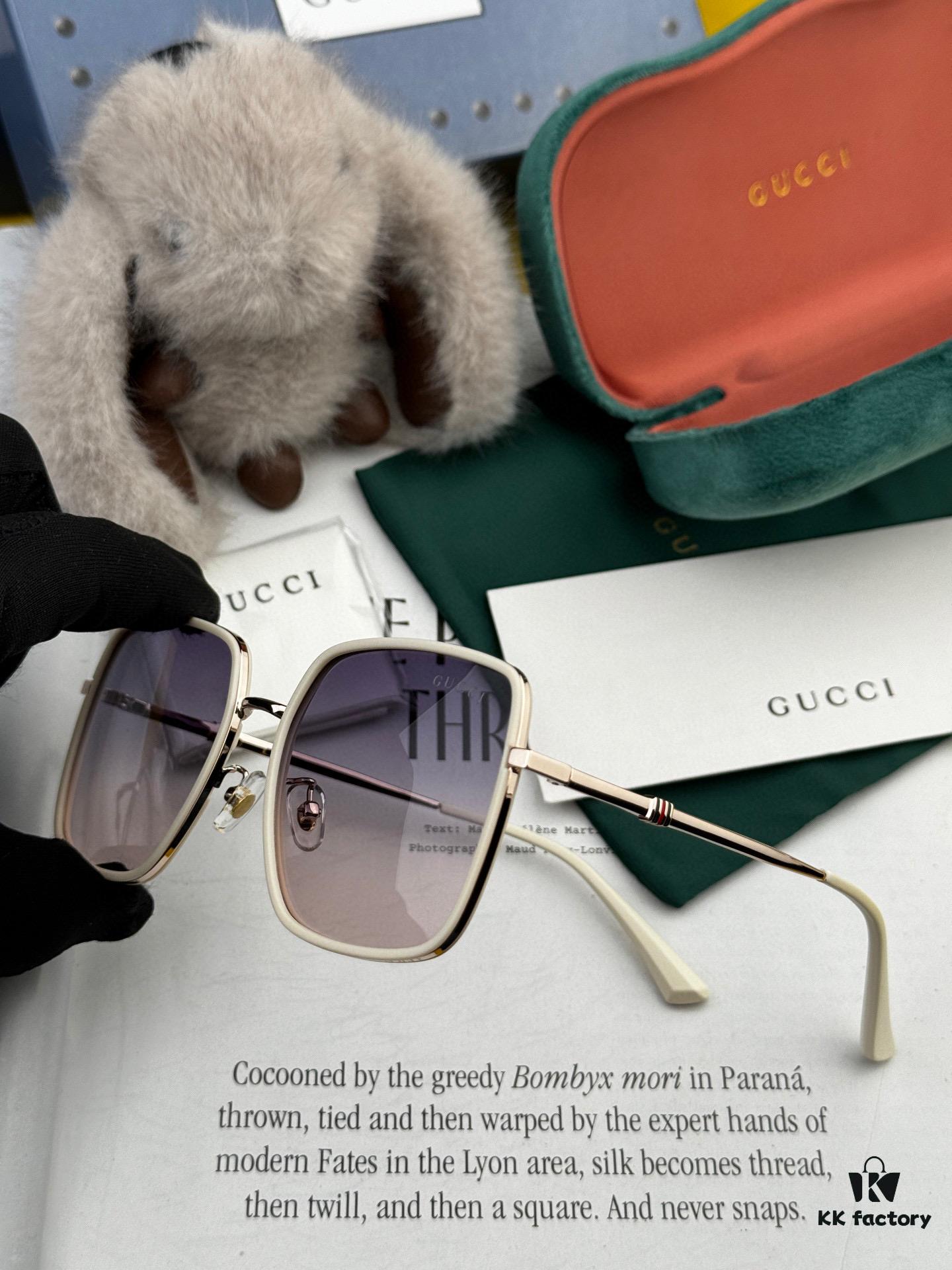 GUCCI - Polarized Sunglasses 2025 Spring New Arrival Trendy Popular Round Frame Polarized Sunglasses High Quality Comfortable Wear Influencer Style Women's HD Polarized Sunglasses 🕶️ High-Quality TR Frame Model: G1640