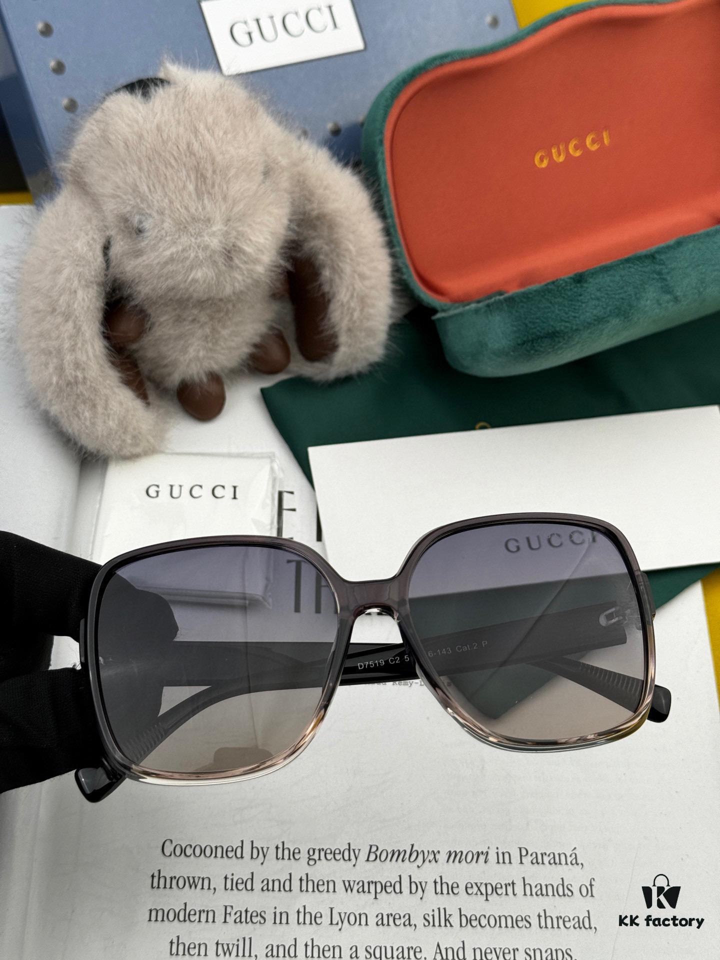 GUCCI 2025 New Arrival Trendy Fashion Square Sunglasses Comfortable Fit Influencer Style Women's HD Thick Polarized Sunglasses