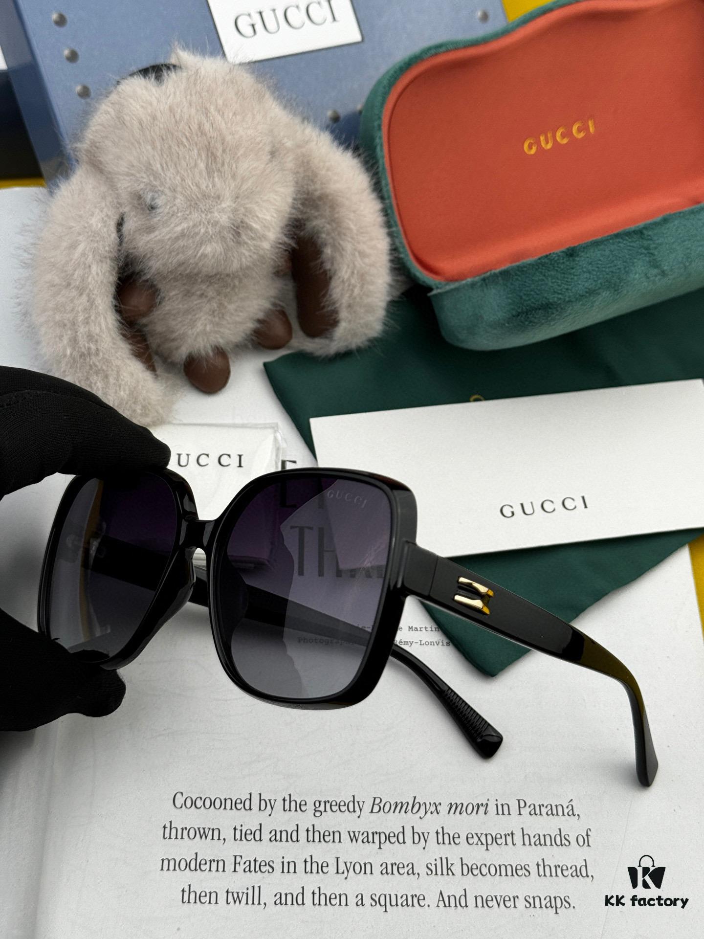 GUCCI 2025 New Arrival Trendy Fashion Square Sunglasses Comfortable Fit Influencer Style Women's HD Thick Polarized Sunglasses