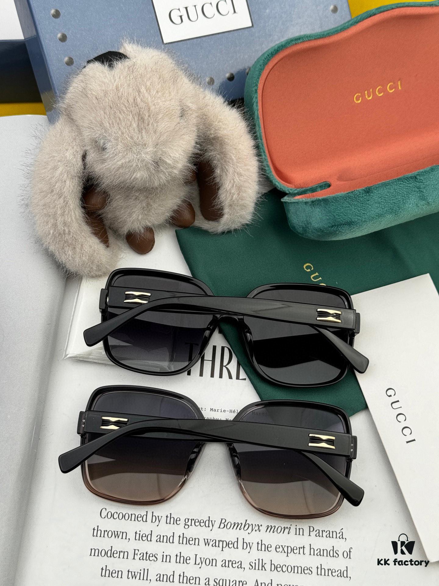 GUCCI 2025 New Arrival Trendy Fashion Square Sunglasses Comfortable Fit Influencer Style Women's HD Thick Polarized Sunglasses