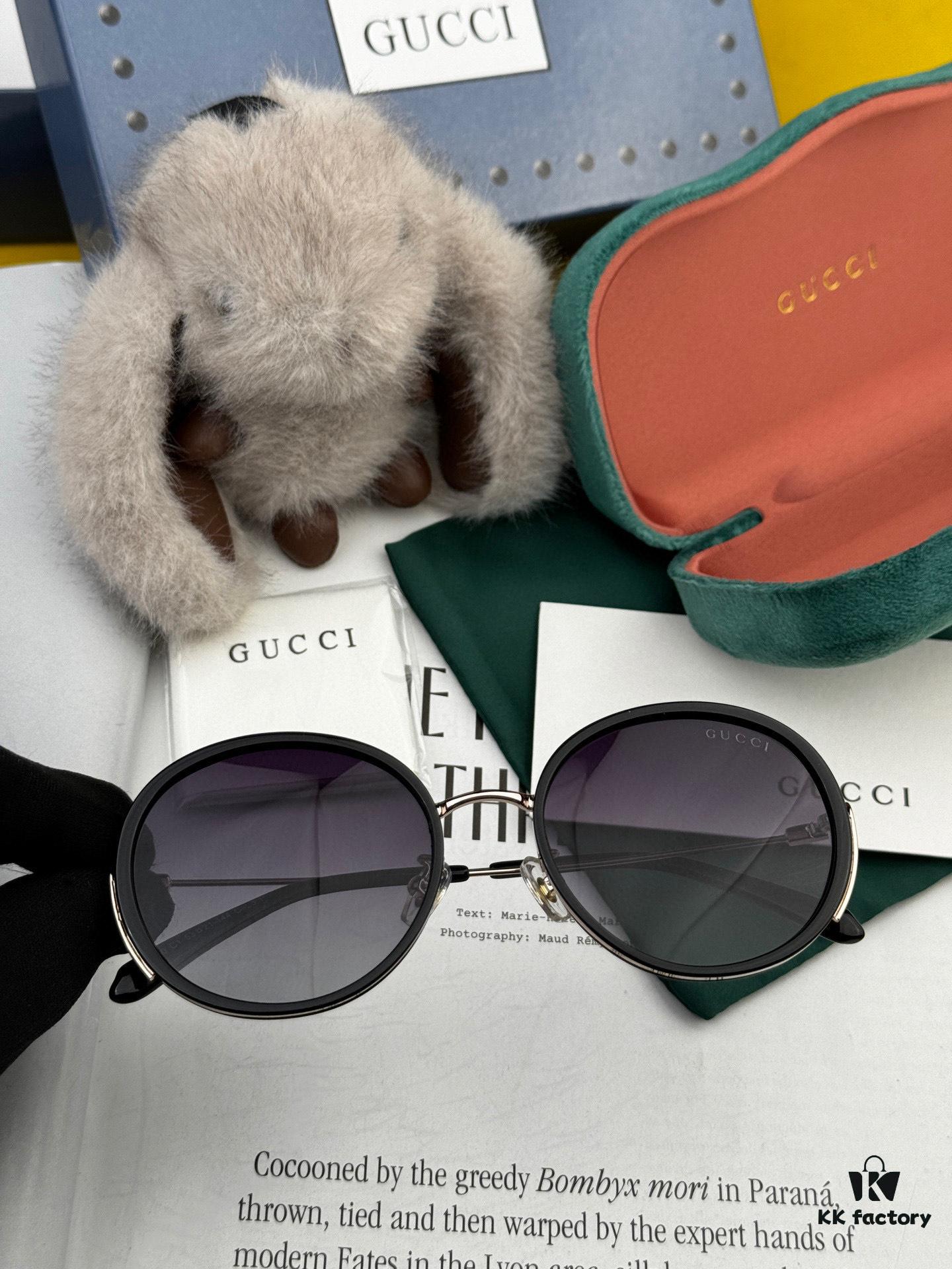 GUCCI - Polarized Sunglasses 2025 Spring New Arrival Trendy Fashion Round Frame Polarized Sunglasses High Quality Comfortable Fit Influencer Style Women's HD Polarized Sunglasses 🕶️ High-Quality TR Frame Model: G0640