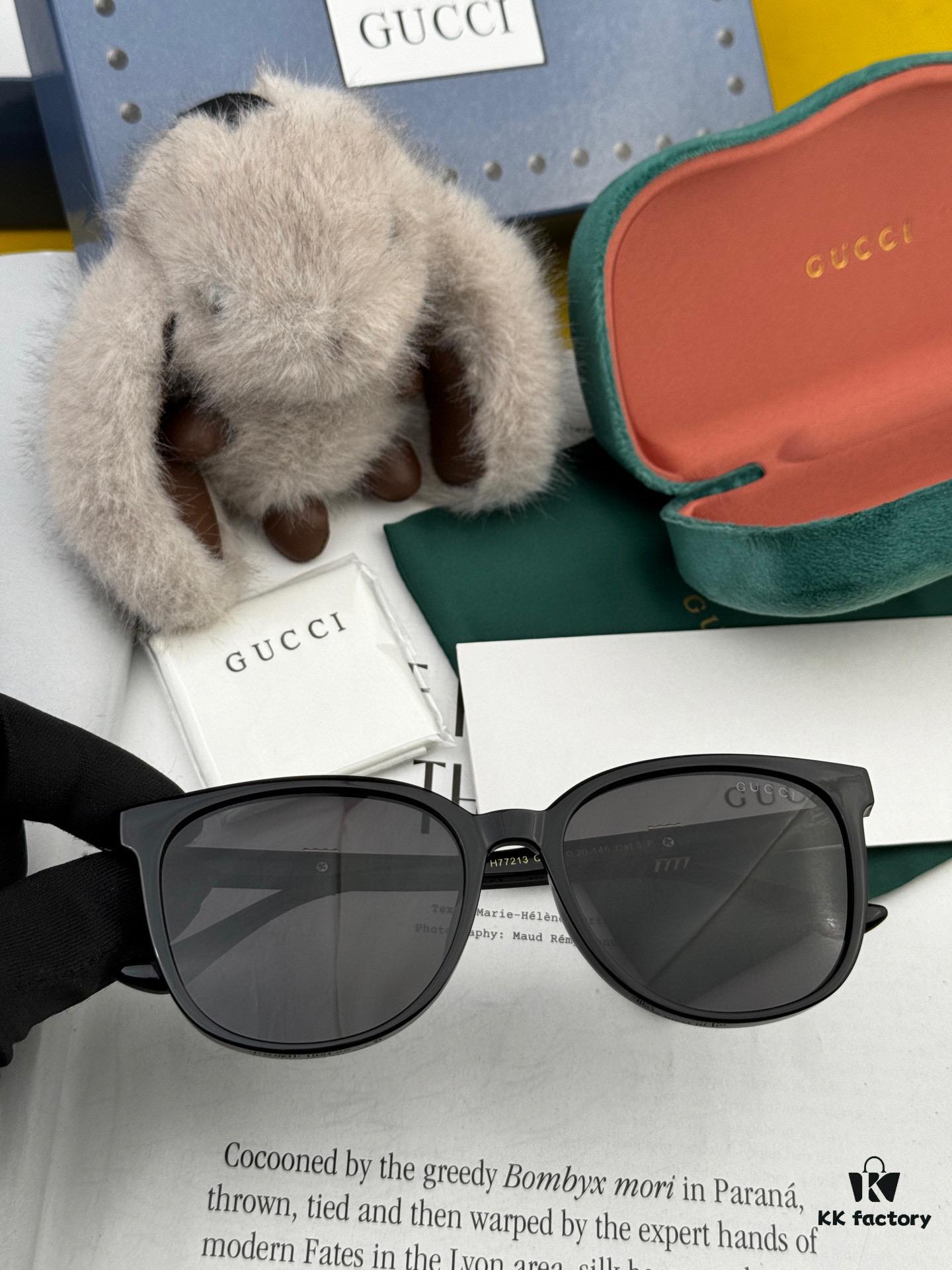 GUCCI - Polarized Sunglasses 2025 Spring New Arrival Trendy Fashion Round Frame Polarized Sunglasses High-Quality Comfortable Wear Influencer Style Sunglasses for Women HD Polarized UV Protection TR Frame Model: G37721