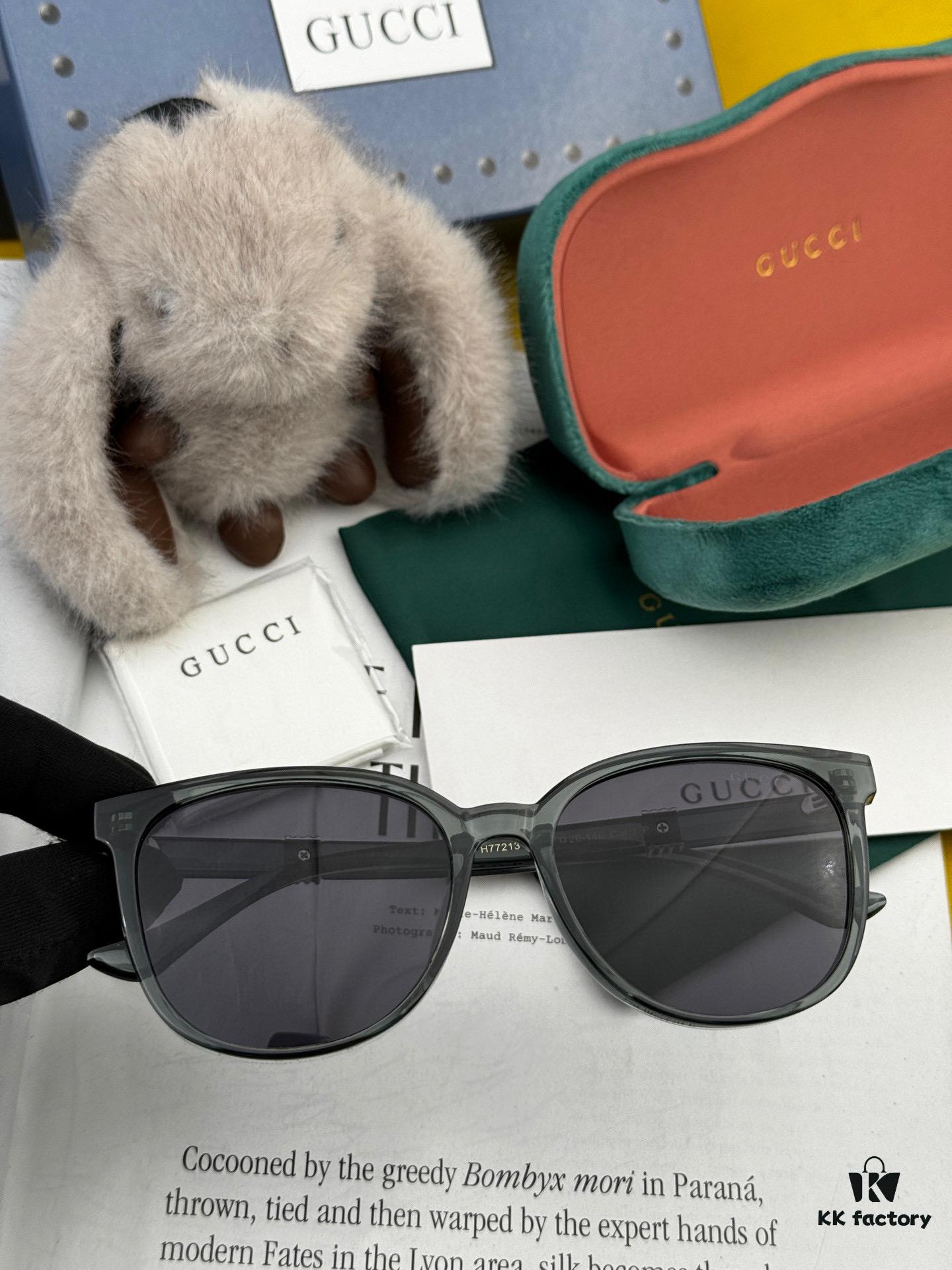 GUCCI - Polarized Sunglasses 2025 Spring New Arrival Trendy Fashion Round Frame Polarized Sunglasses High-Quality Comfortable Wear Influencer Style Sunglasses for Women HD Polarized UV Protection TR Frame Model: G37721