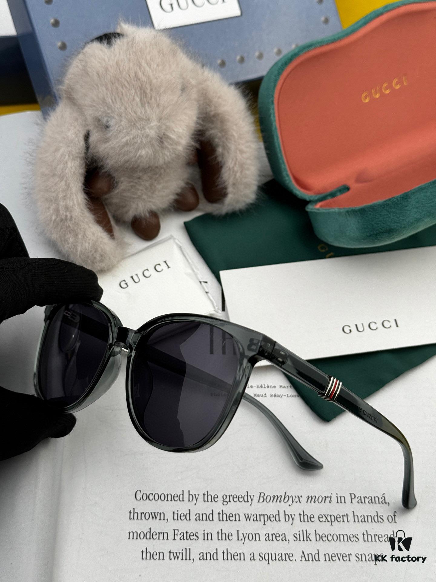 GUCCI - Polarized Sunglasses 2025 Spring New Arrival Trendy Fashion Round Frame Polarized Sunglasses High-Quality Comfortable Wear Influencer Style Sunglasses for Women HD Polarized UV Protection TR Frame Model: G37721