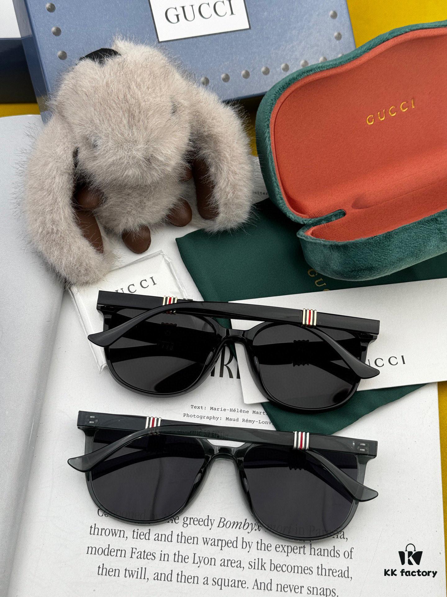 GUCCI - Polarized Sunglasses 2025 Spring New Arrival Trendy Fashion Round Frame Polarized Sunglasses High-Quality Comfortable Wear Influencer Style Sunglasses for Women HD Polarized UV Protection TR Frame Model: G37721