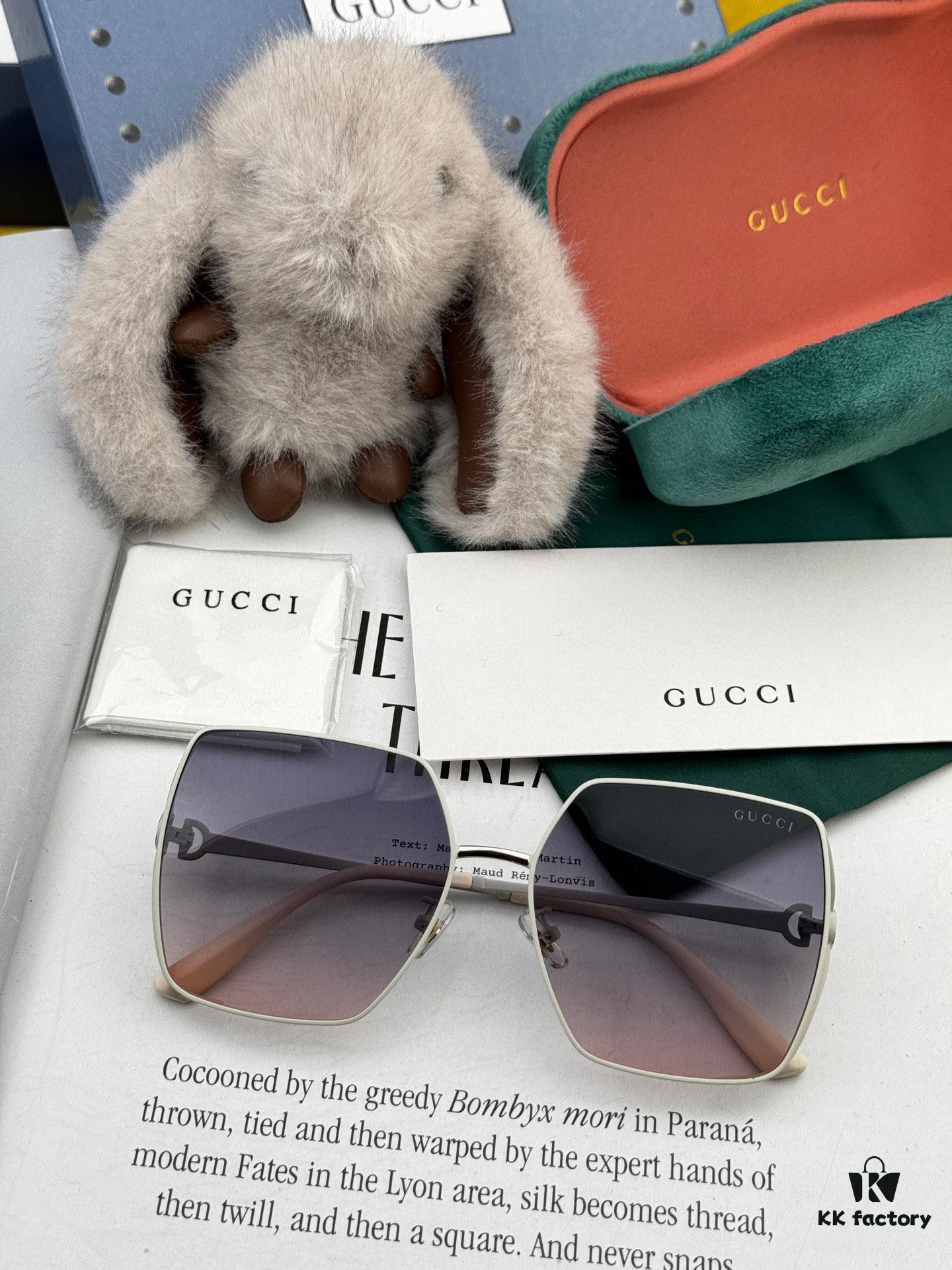 GUCCI 2025 Spring New Arrival Trendy Fashion Square Polarized Sunglasses High-Quality Comfortable Wear Influencer Style Women's HD Polarized Sunglasses 🕶️ High-Quality TR Frame Model: G9638