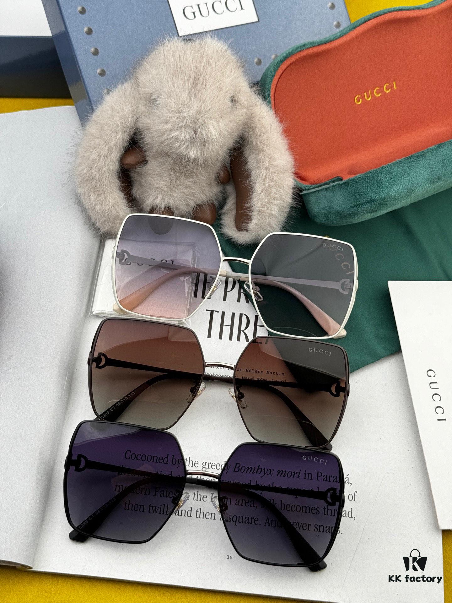 GUCCI 2025 Spring New Arrival Trendy Fashion Square Polarized Sunglasses High-Quality Comfortable Wear Influencer Style Women's HD Polarized Sunglasses 🕶️ High-Quality TR Frame Model: G9638