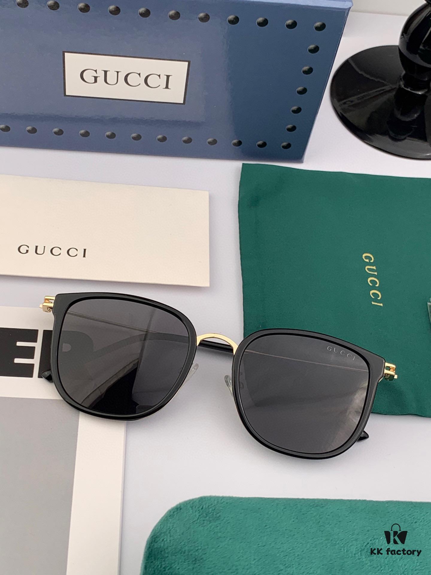 Gucci High-Quality Unisex Sunglasses with Imported Polarized Lenses, Aviator Style, UV Protection, Slimming Design for Driving and Fishing - Model G6238