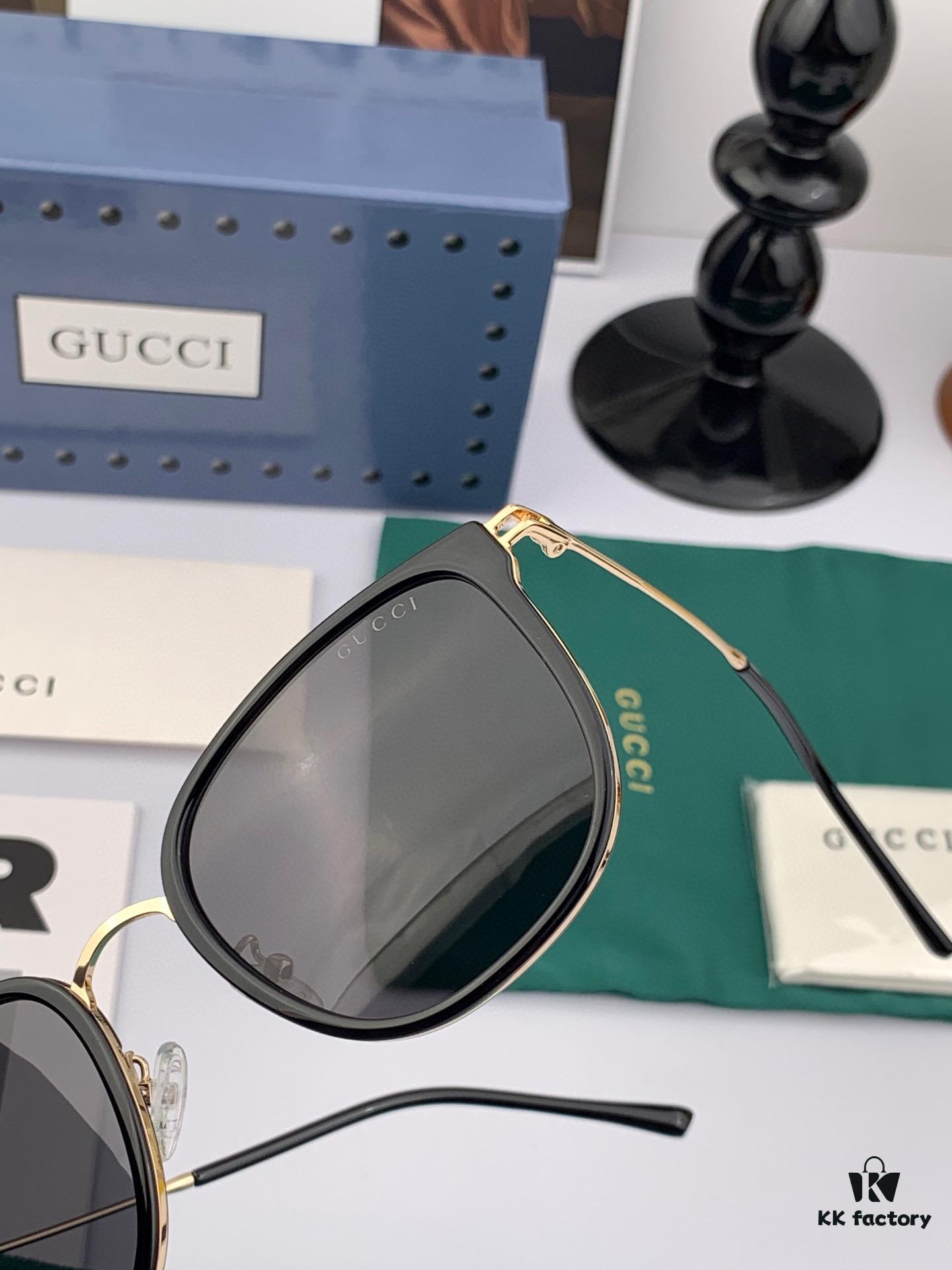Gucci High-Quality Unisex Sunglasses with Imported Polarized Lenses, Aviator Style, UV Protection, Slimming Design for Driving and Fishing - Model G6238